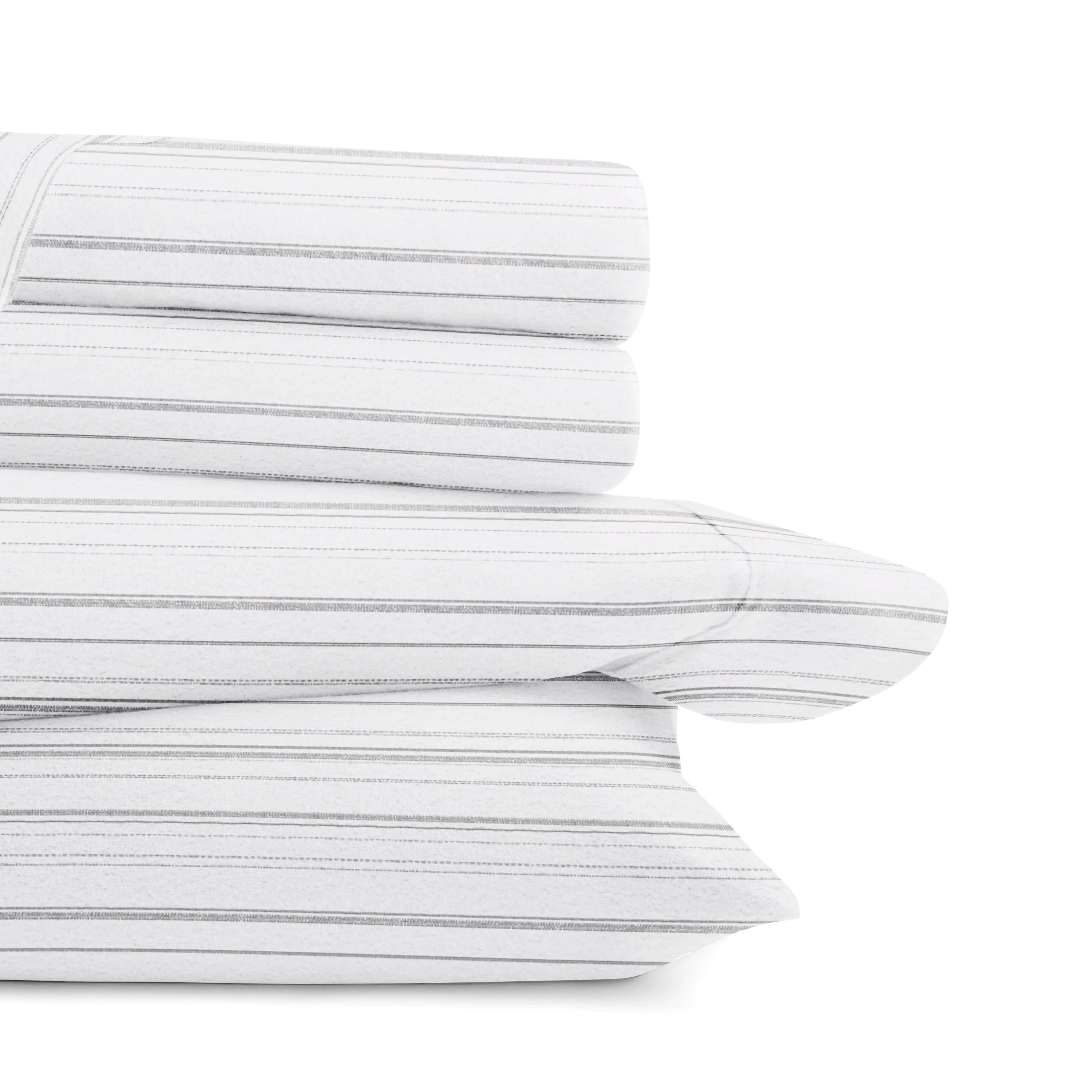 Weathered Stripe 4-Piece Flannel Sheet Set