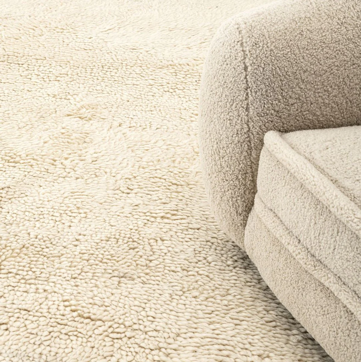 Luxury carpet from New Zealand wool beige - Various sizes - Hand tufted living room carpet - Luxury living room decorative accessories