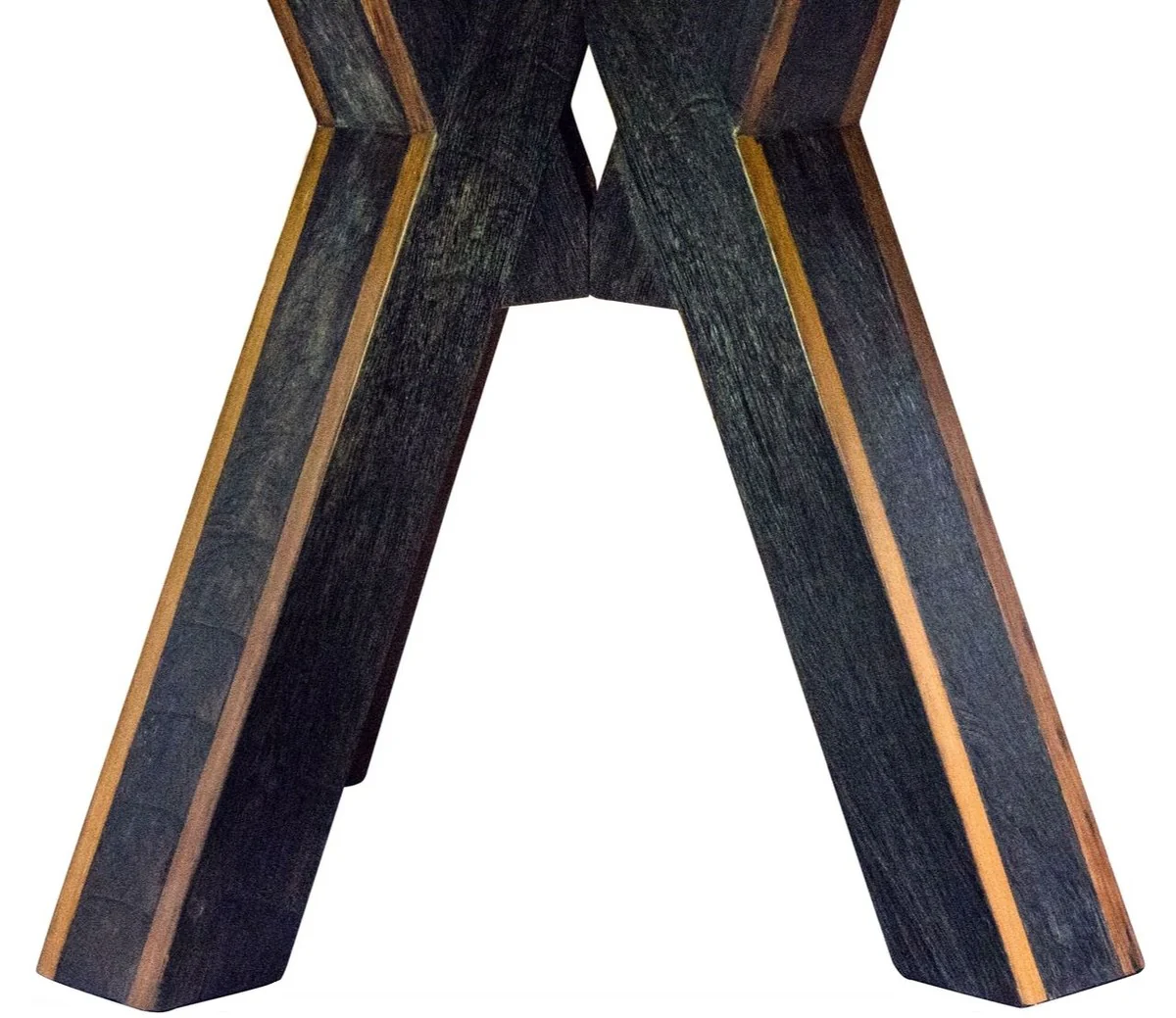 Dining table dark brown / black Ø 150 x H. 77 cm - luxury dining room furniture
