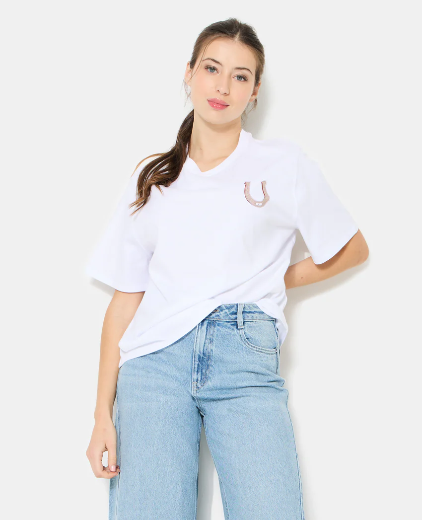 Pimkie T-shirt oversize avec print poitrine et dos