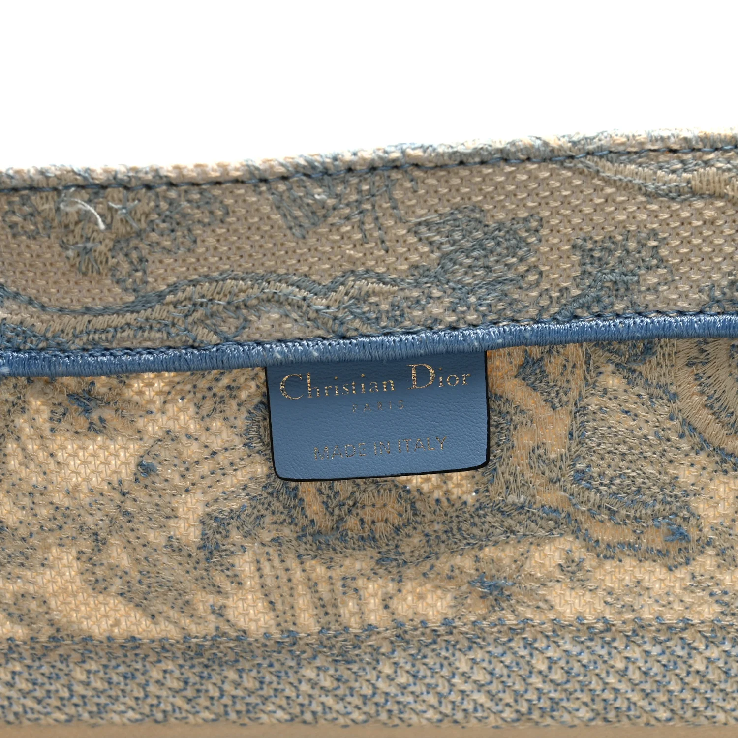 Canvas Embroidered Medium Dioriviera Toile De Jouy Book Tote Light Blue - Top Club