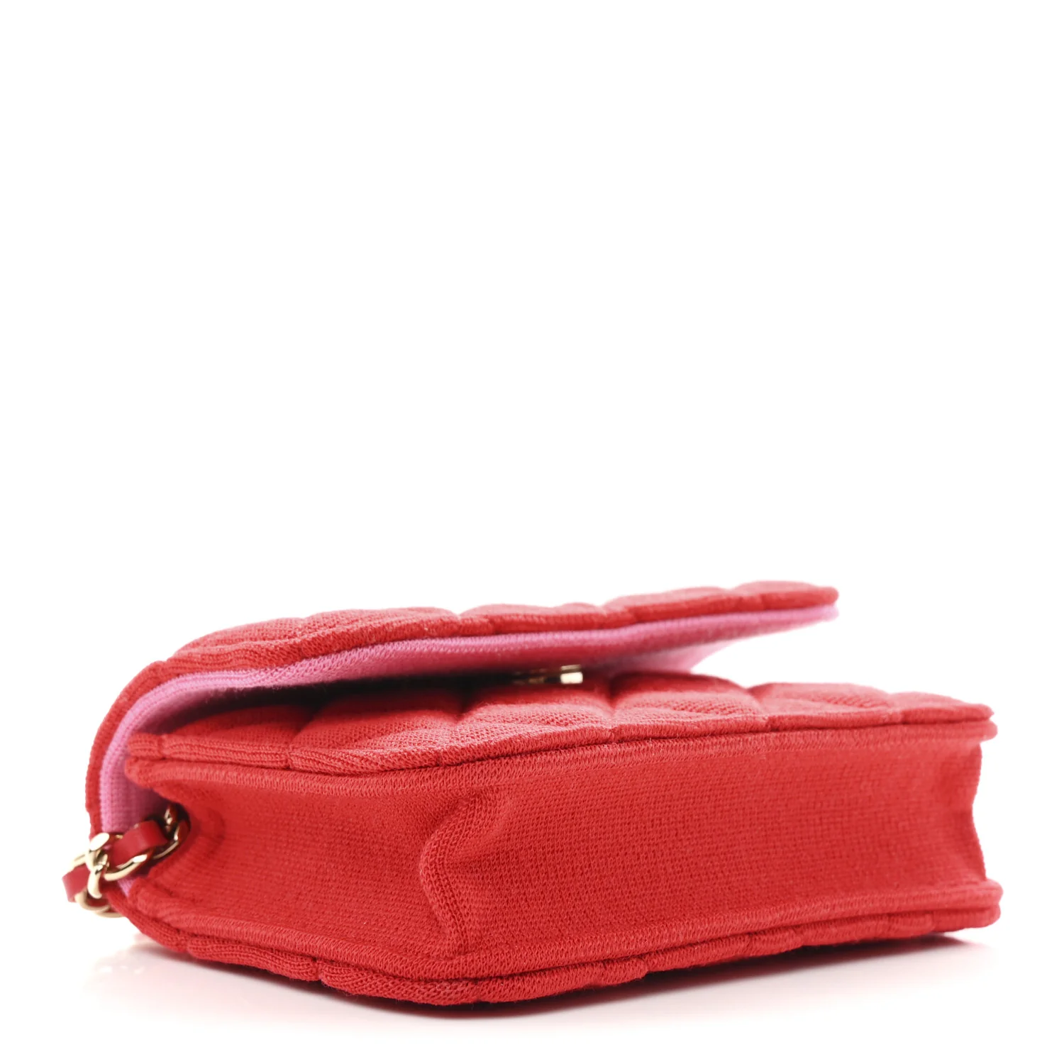 Jersey Quilted Micro Mini Flap Red - Top Club