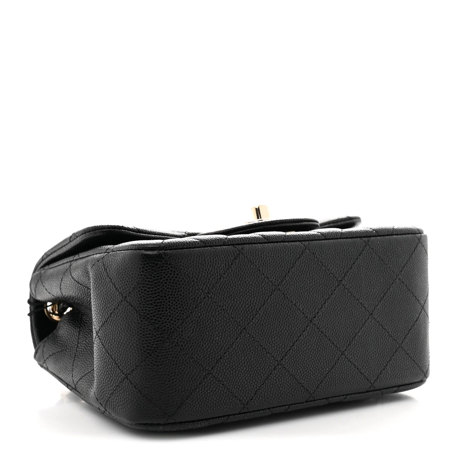Caviar Quilted Mini Square Flap Black - Top Club