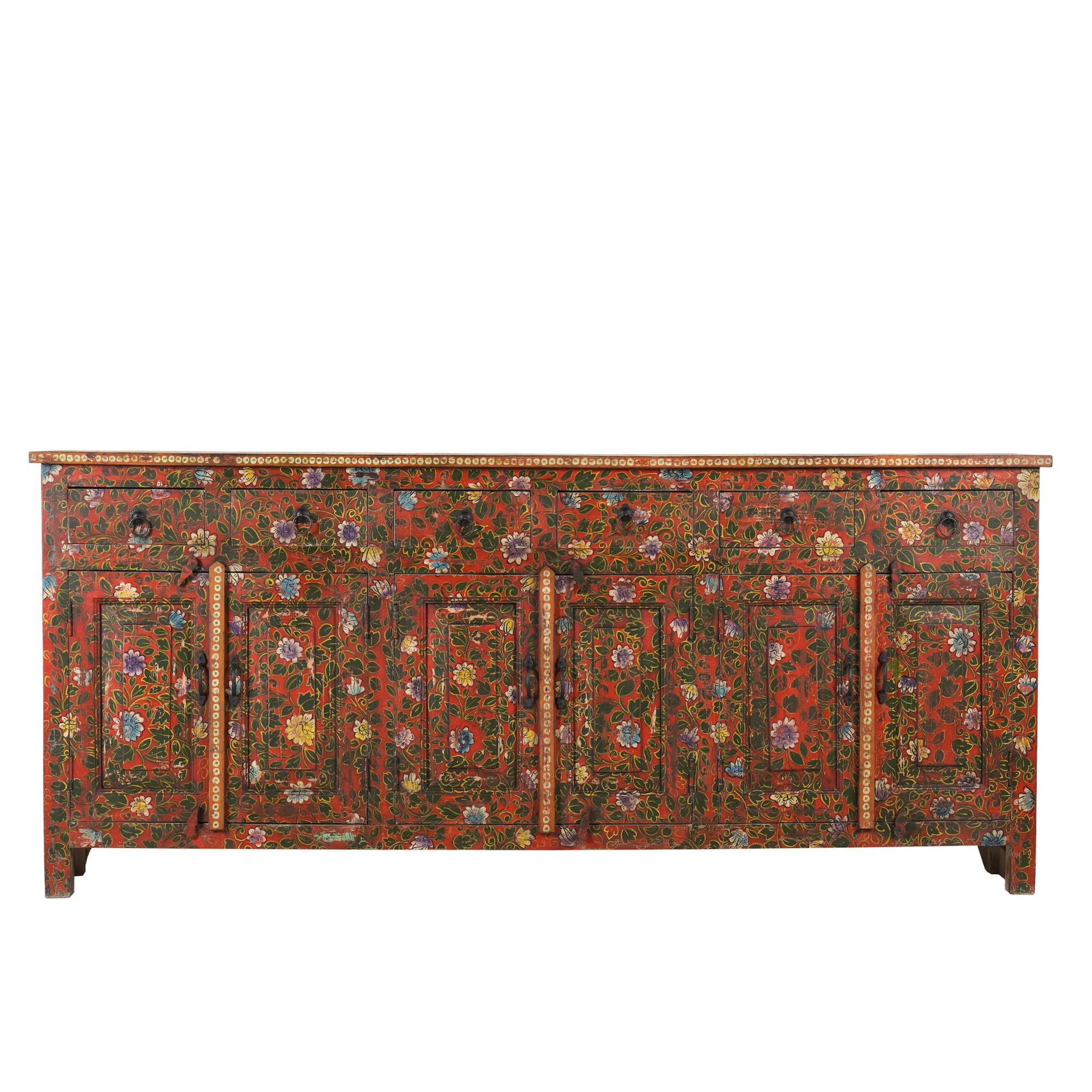 Vanur - Handbeschilderd Dressoir Gerecycled Hout
