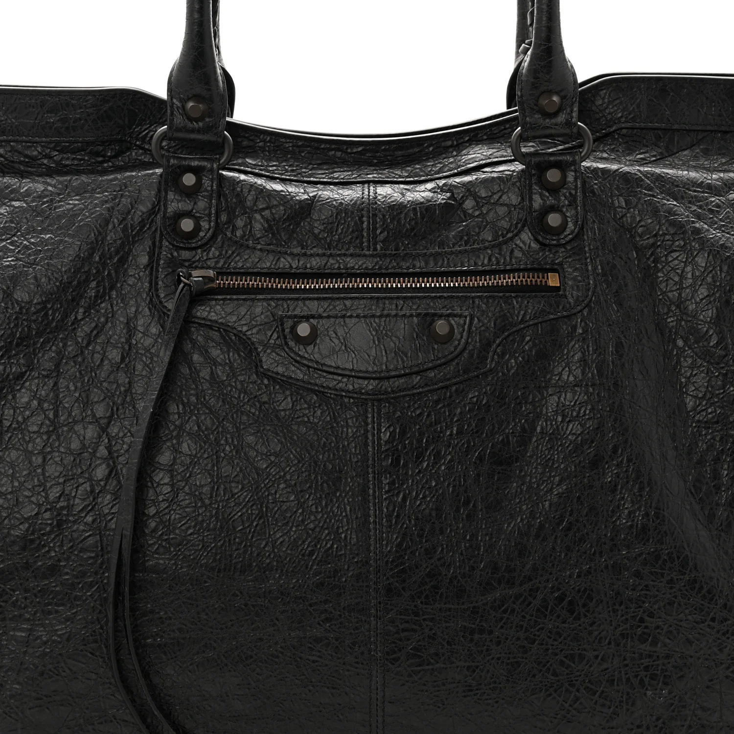 Arena Lambskin Brass Hardware Le City Travel Bag Black - Top Club