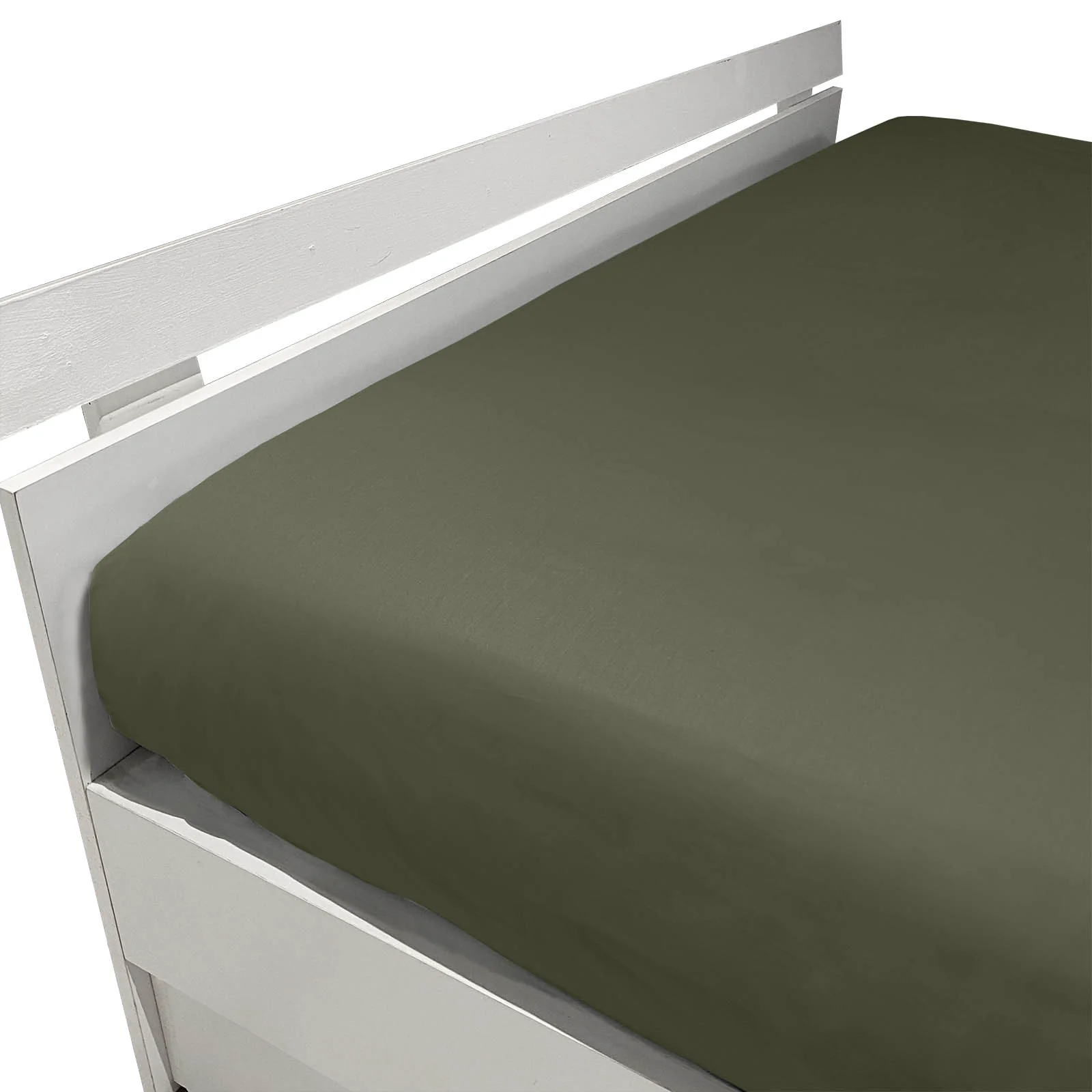 Lenzuolo Inferiore In Percalle Luisiana Louisiana 175X205+30 Verde Scuro Mirabello Luisiana