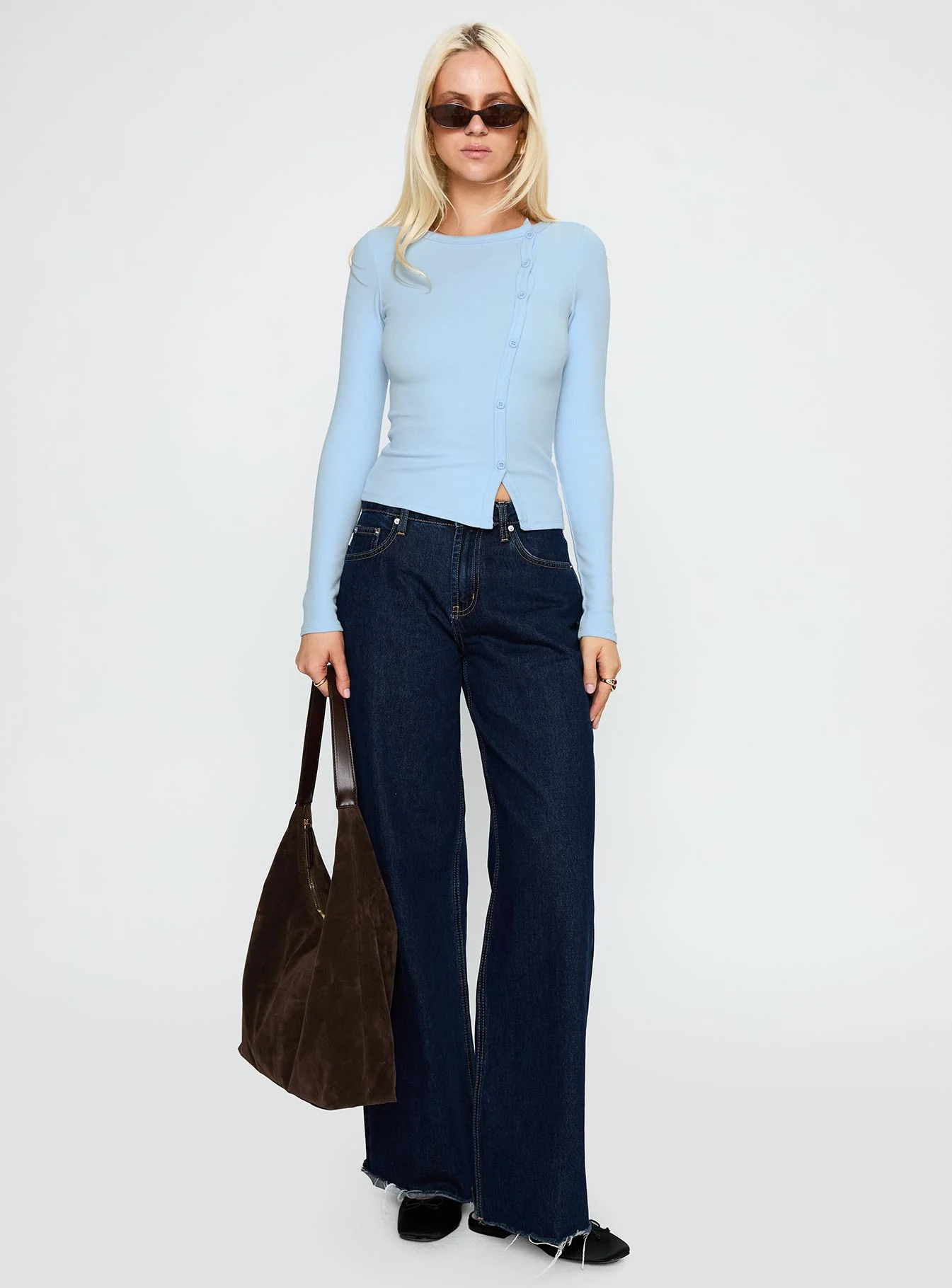 Passoni Long Sleeve Top Blue