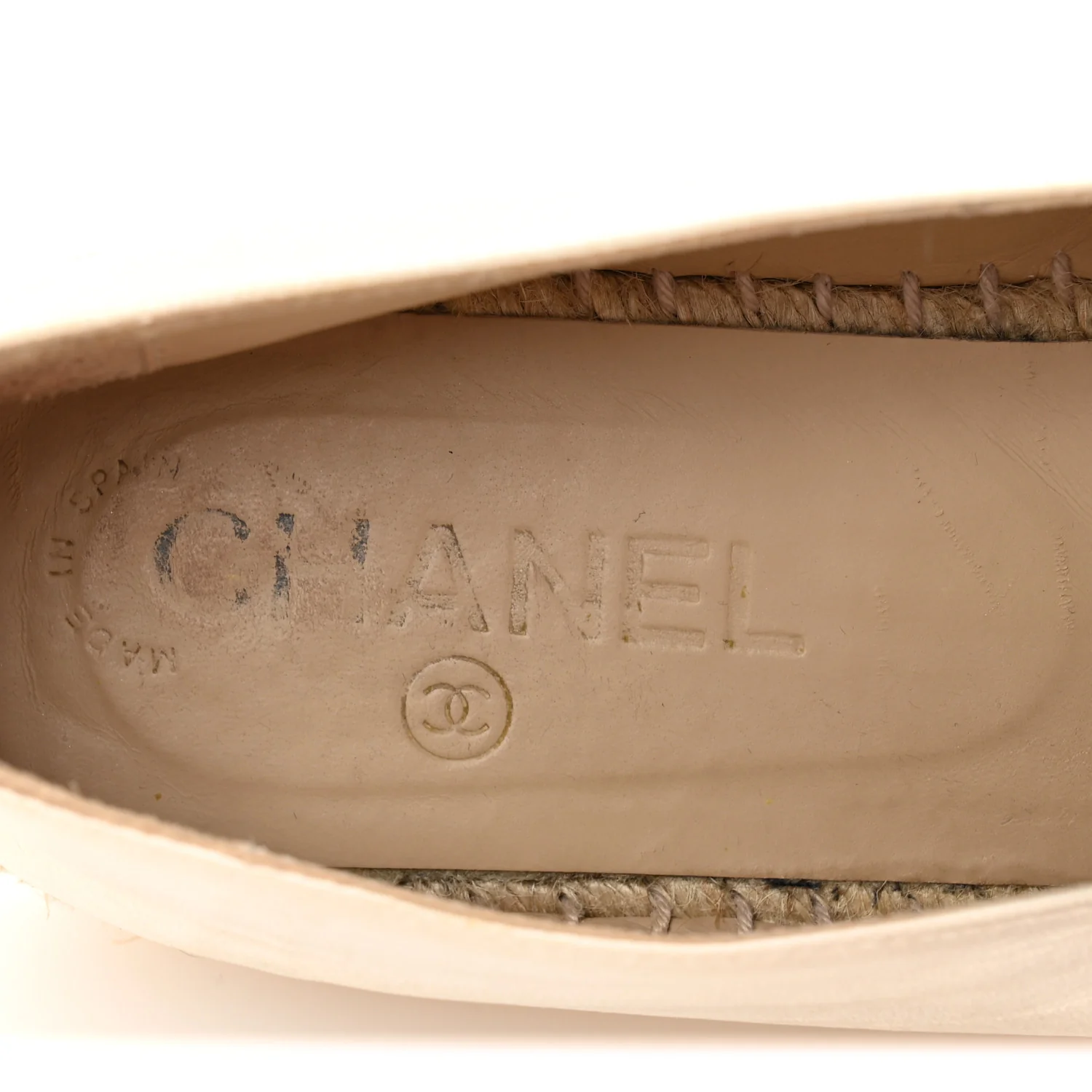 Lambskin CC Espadrilles 38 White Black - Top Club
