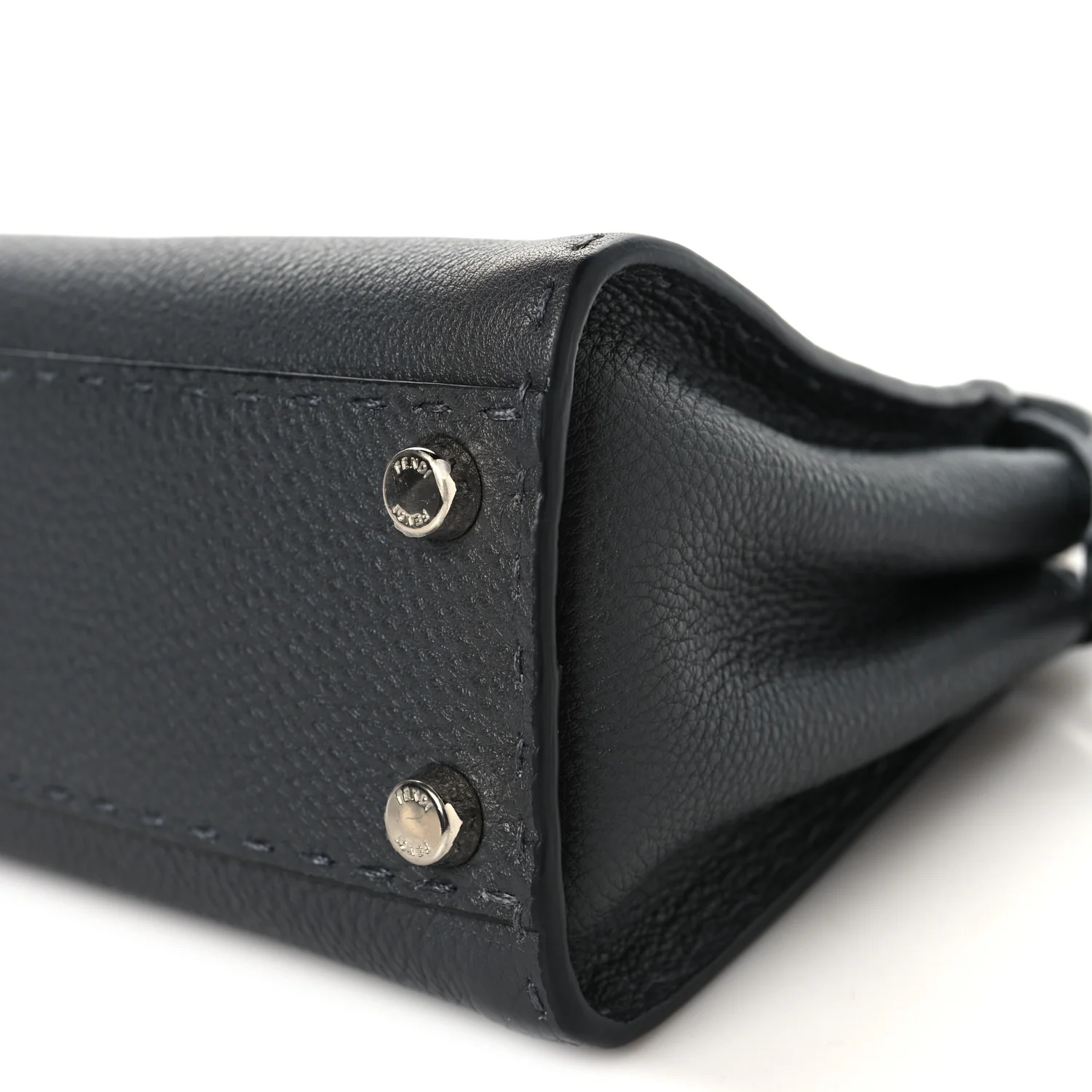 Cuoio Romano Selleria Bi-Color Mini Peekaboo Iconic Satchel Asfalto Latte - Top Club