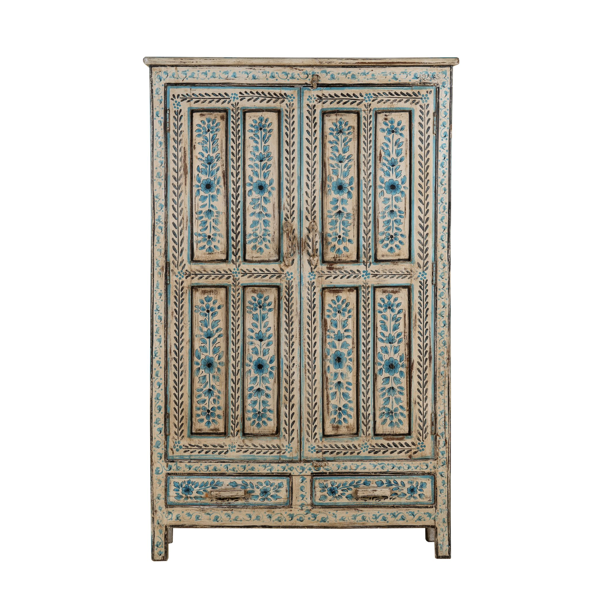 Anay - Handgeschilderde vintage stijlkast 152 cm