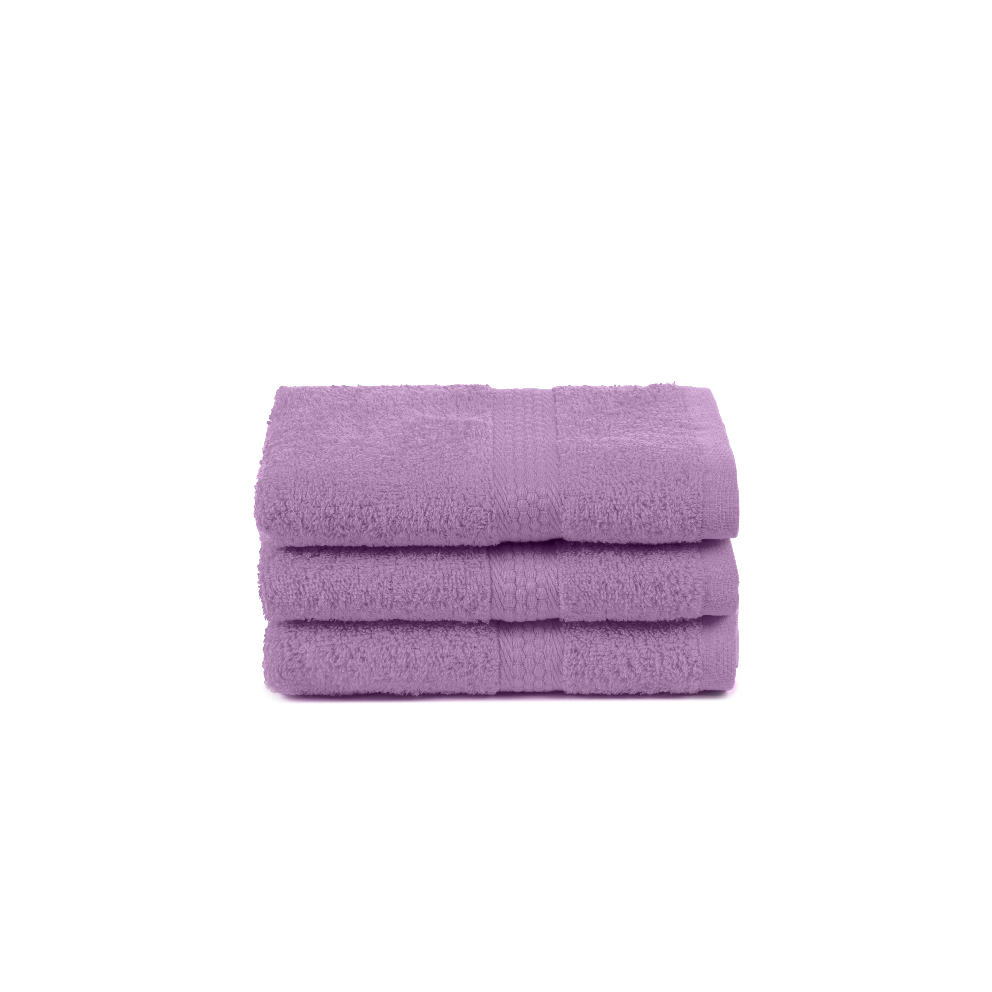 Asciugamano Ospite In Cotone Minorca 3 Pezzi Ciclamino Spugnissima