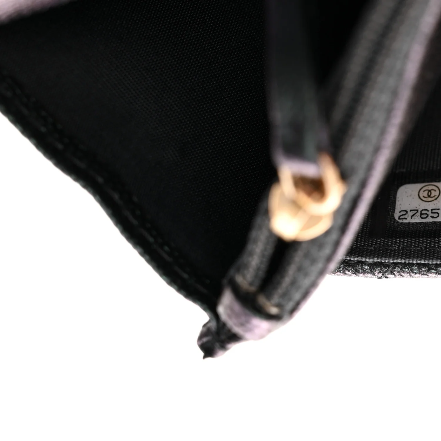 Iridescent Caviar Quilted Wallet on Chain WOC Dark Blue - Top Club