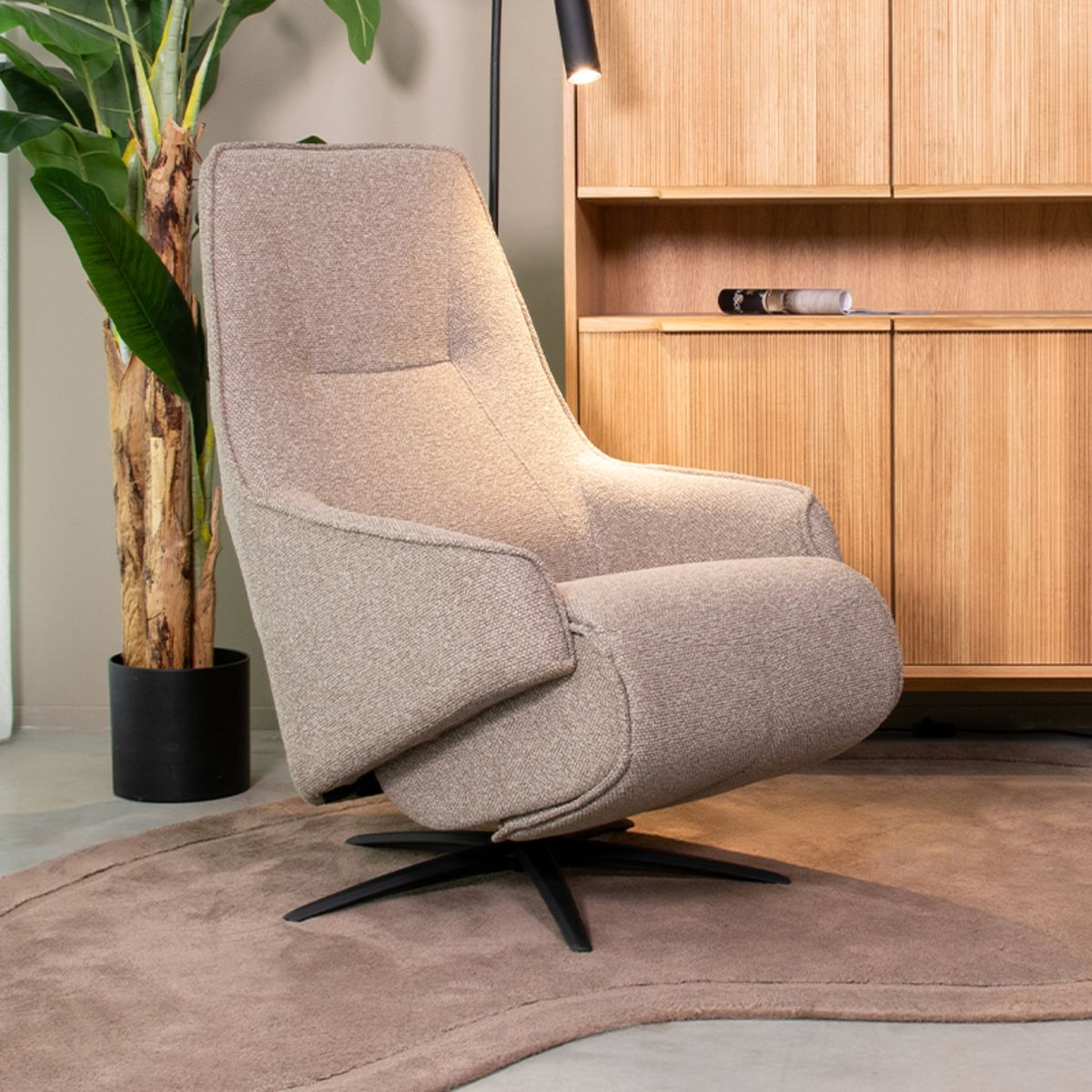 Relaxfauteuil Electrisch Odin-2 motorig Relaxfauteuil Electrisch Odin-truffelgrijs