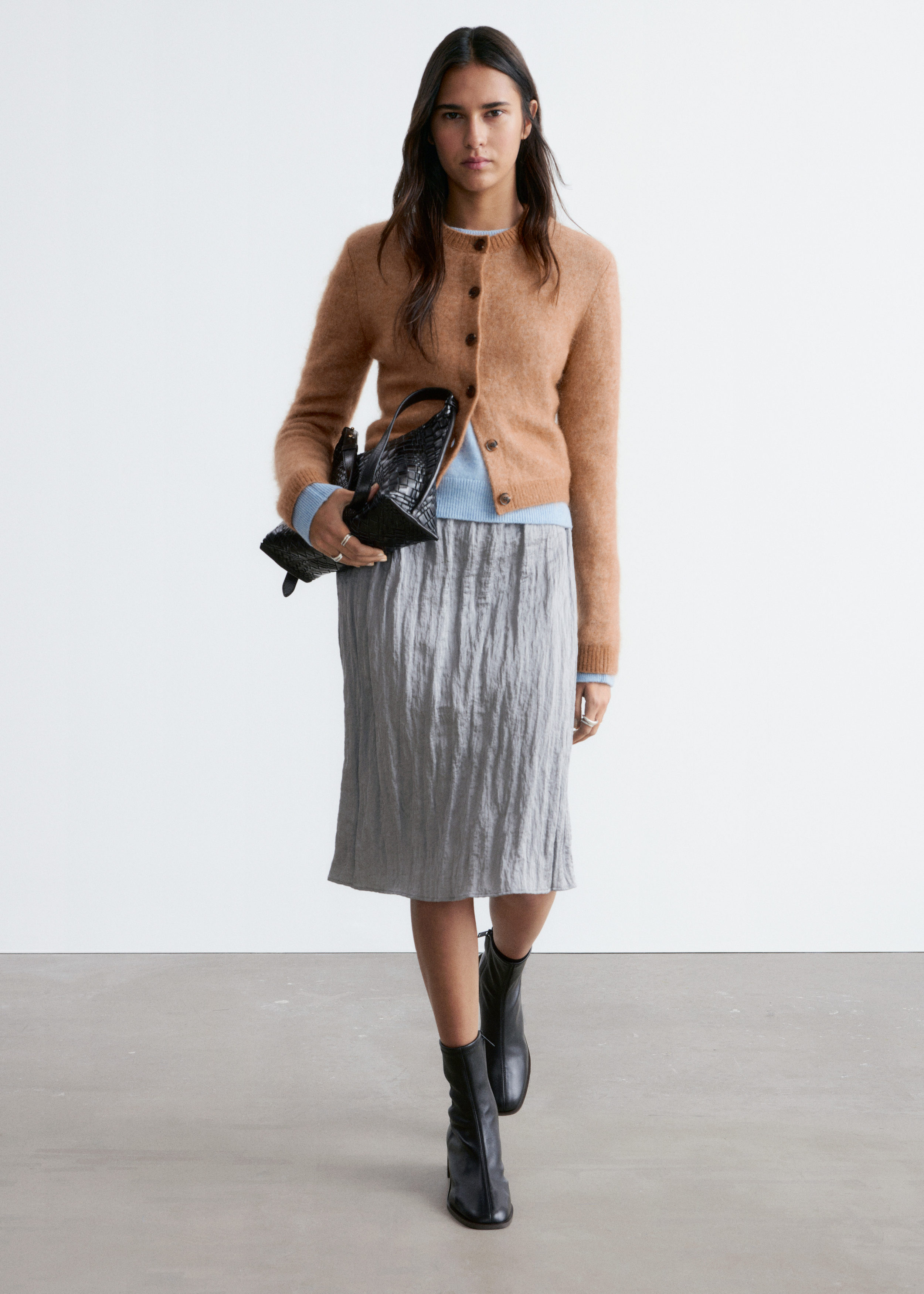 & Other Stories MOHAIR-BLEND BRUSHED CARDIGAN