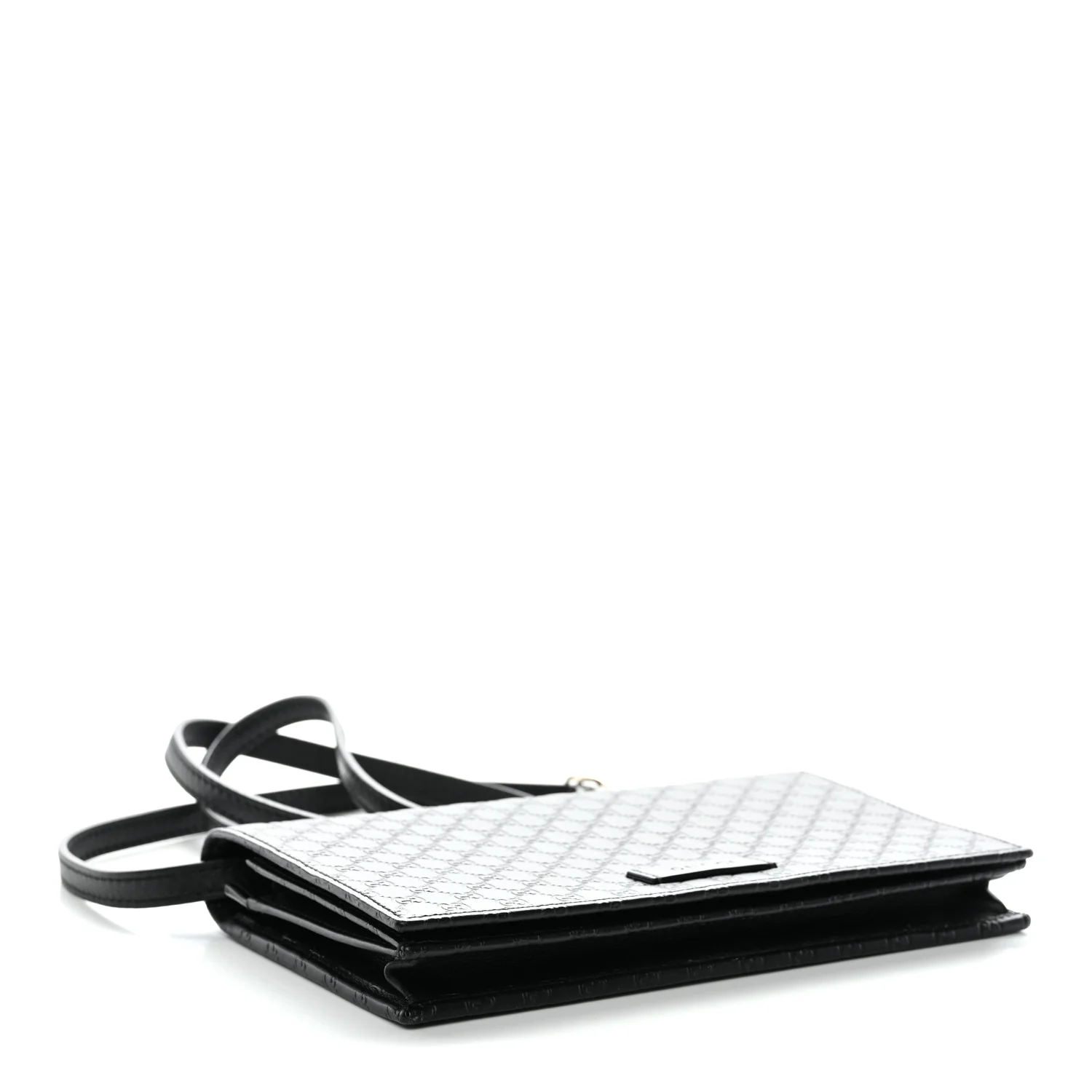 Soft Microguccissima Crossbody Wallet Black - Top Club