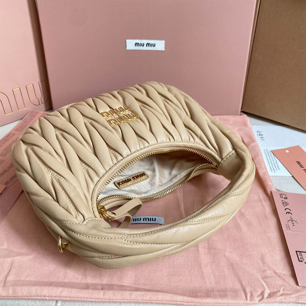 Small Wander matelasse nappa leather hobo bag(HIGH-END GRADE) - Top Club