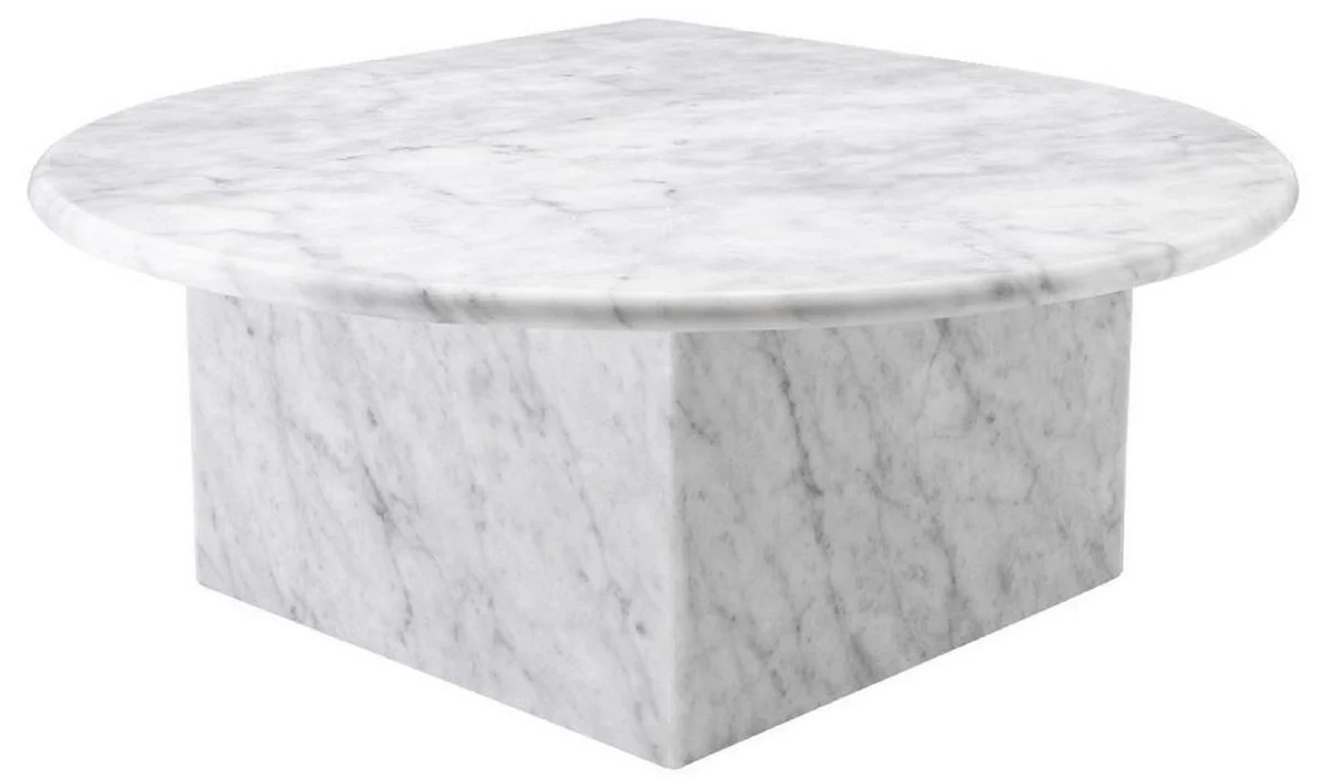 Luxury coffee table set white - 3 living room tables made of high-quality Carrara marble - luxury furniture