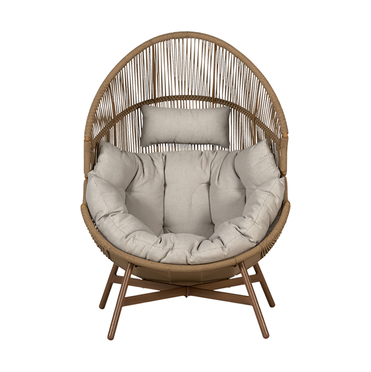 Rattan tuin loungestoel Ayla Beige