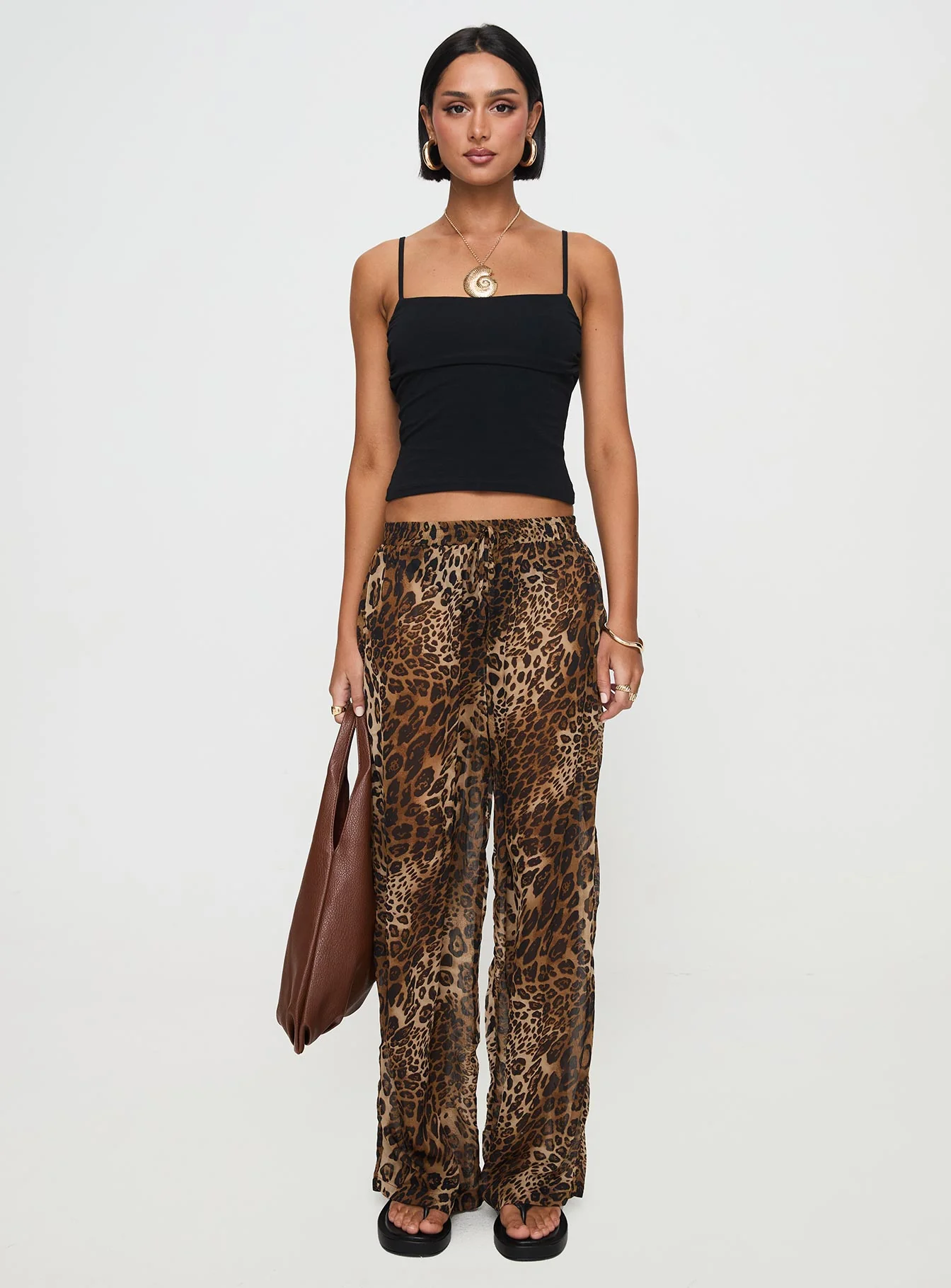 Fyre Wide Leg Pant Leopard