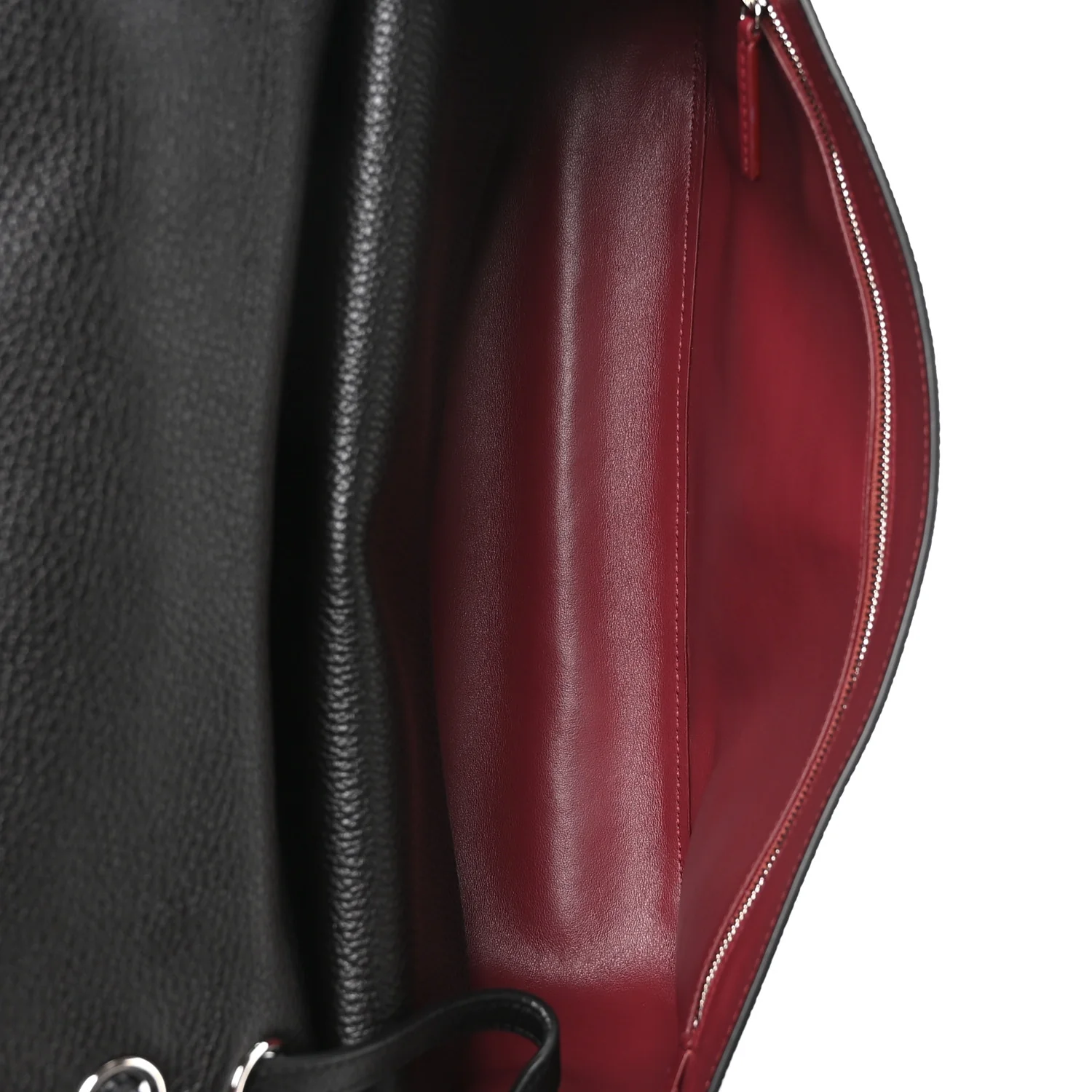 Grained Calfskin Small Souplissimo Maxi Flap Black - Top Club