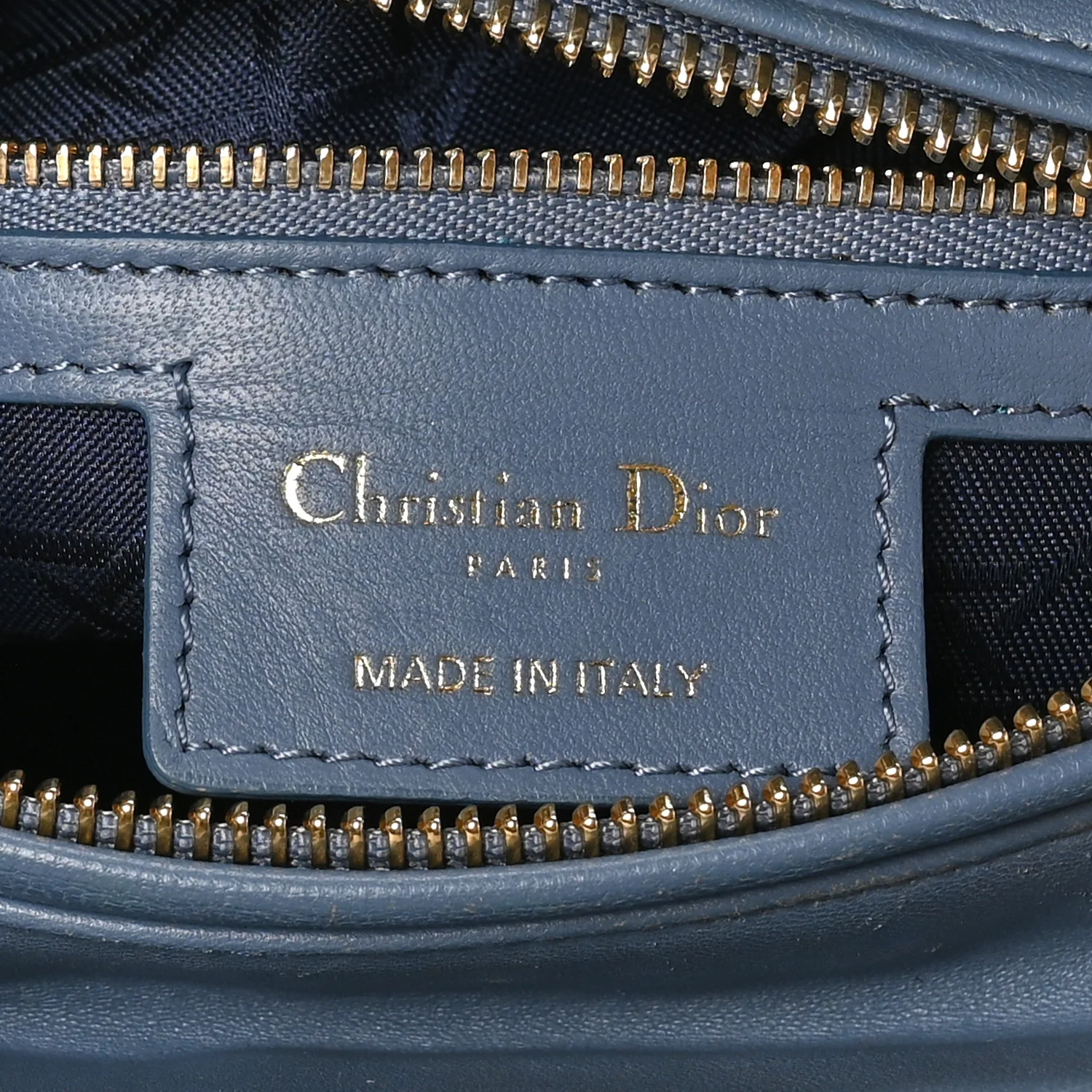 Lambskin Cannage Medium Lady Dior Denim Blue - Top Club
