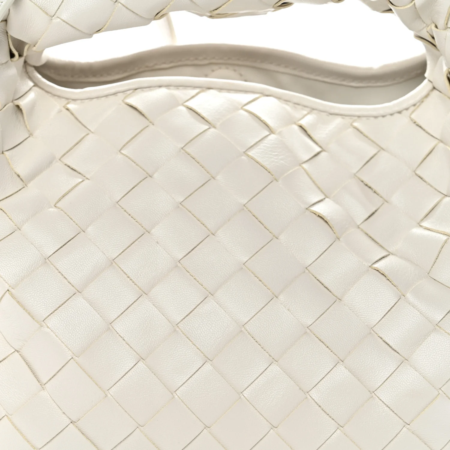Calfskin Intrecciato Mini Hop White - Top Club
