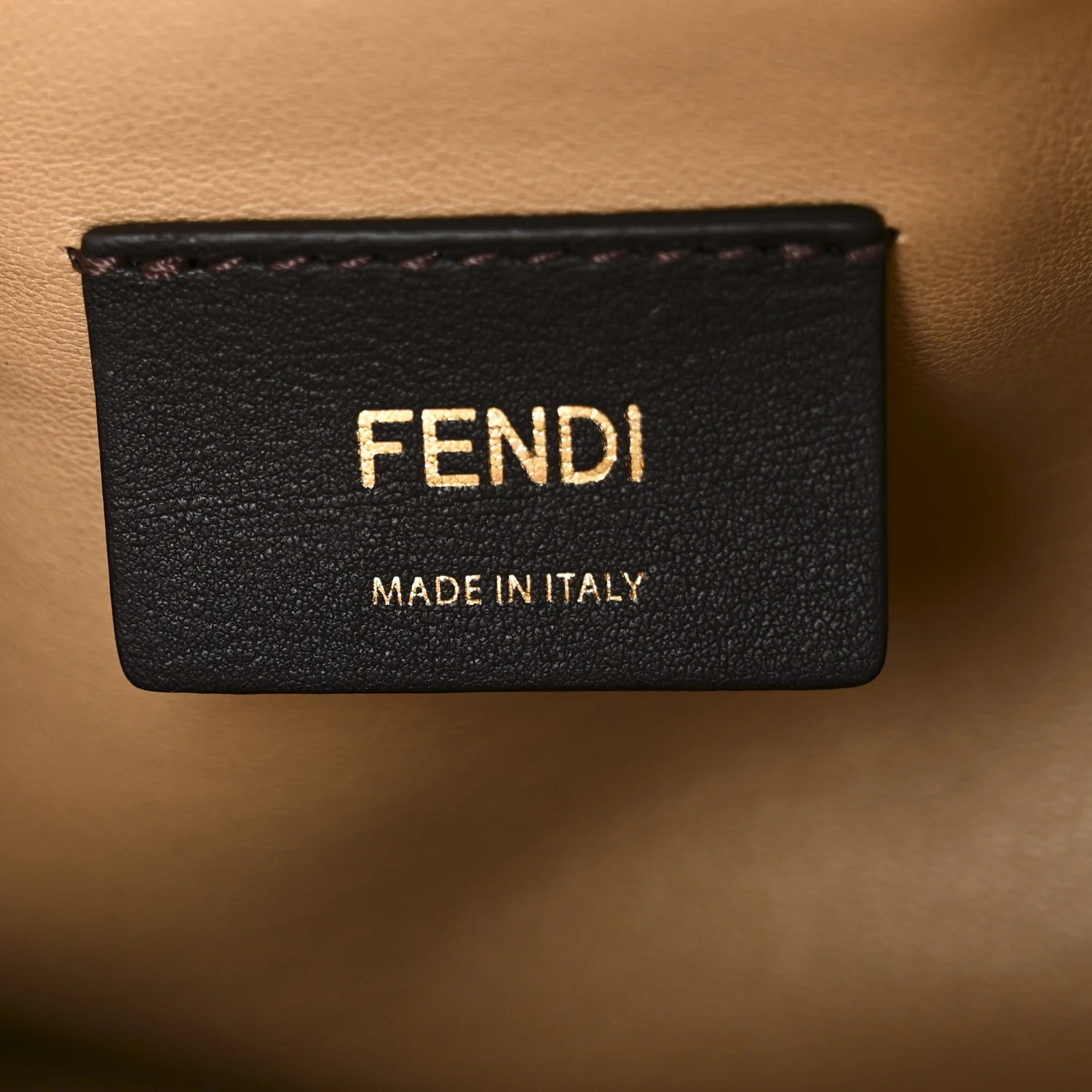 Flannel Karligraphy Embroidered Medium Fendi First Camel - Top Club
