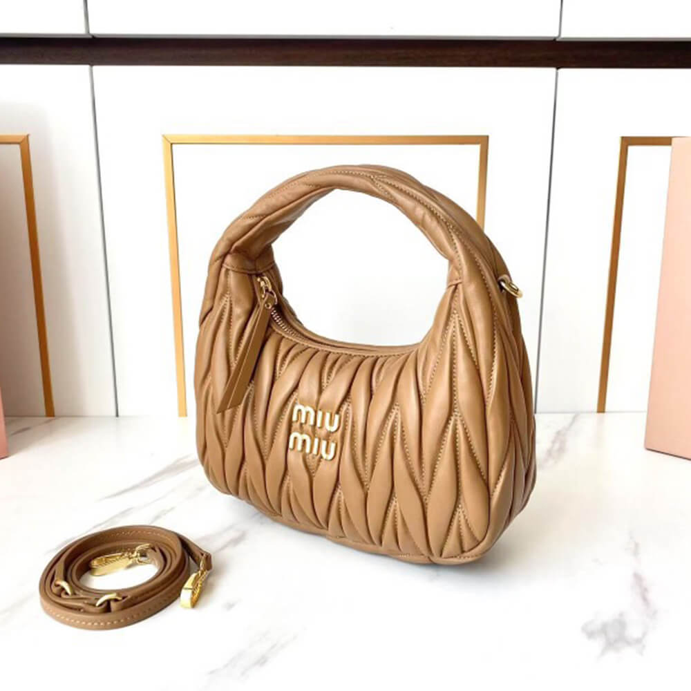 Small Wander matelasse nappa leather hobo bag(HIGH-END GRADE) - Top Club