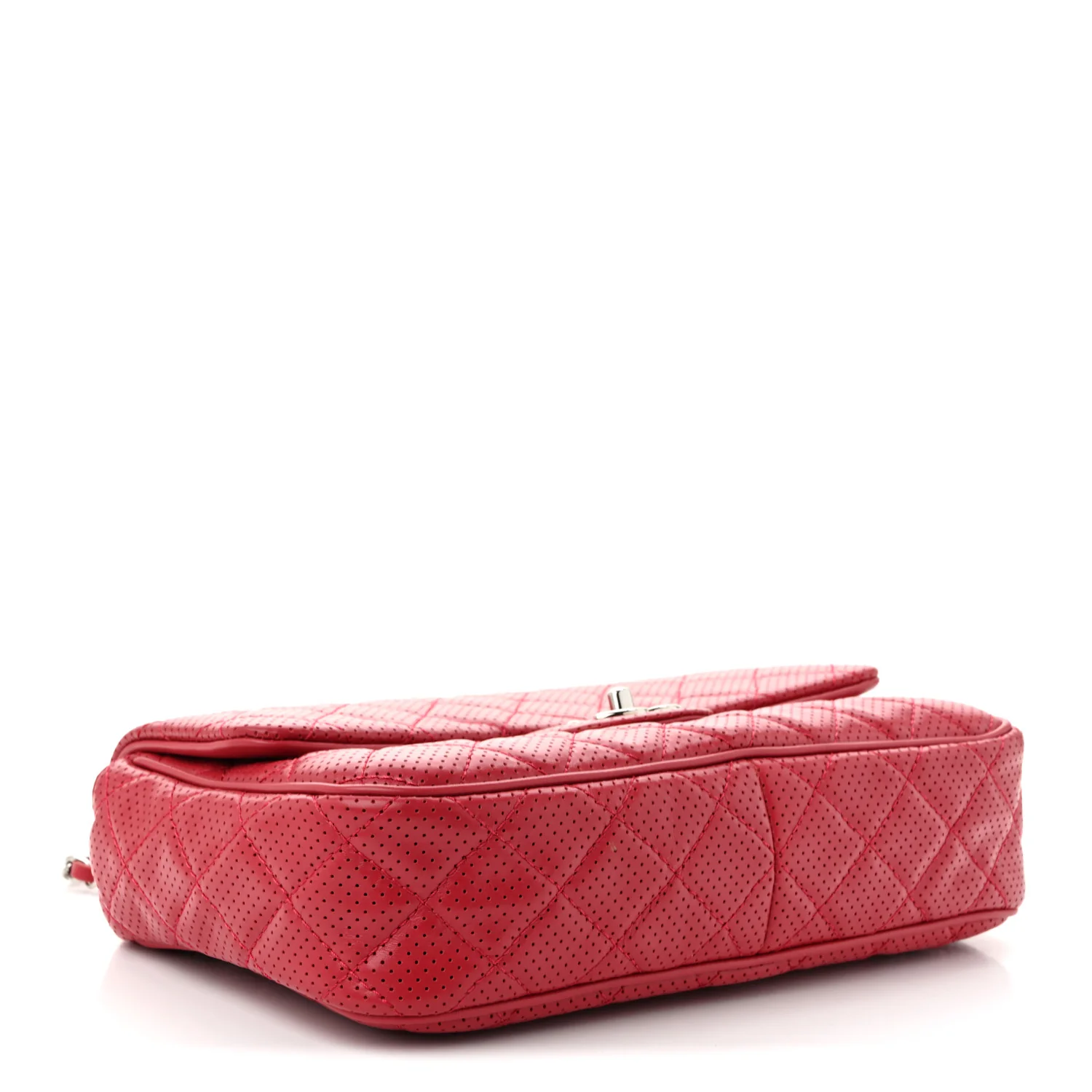 Lambskin Perforated Jumbo Punch Flap Dark Pink - Top Club