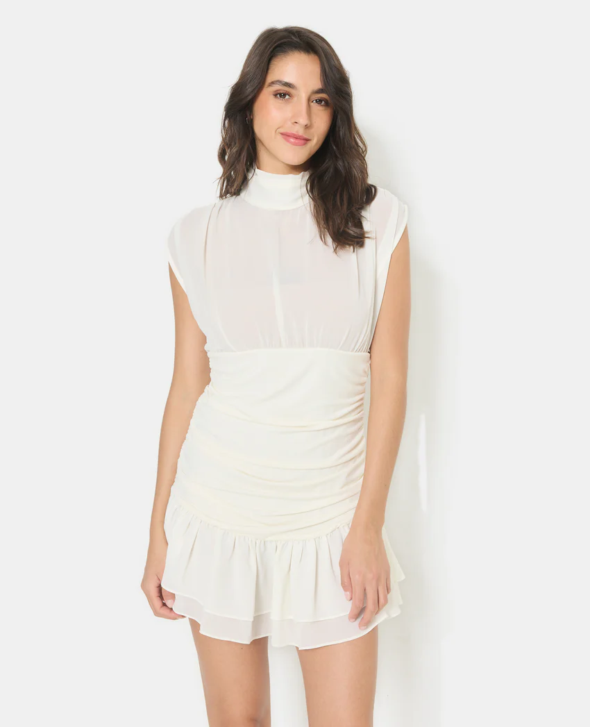 Pimkie Robe courte avec fronces et volants