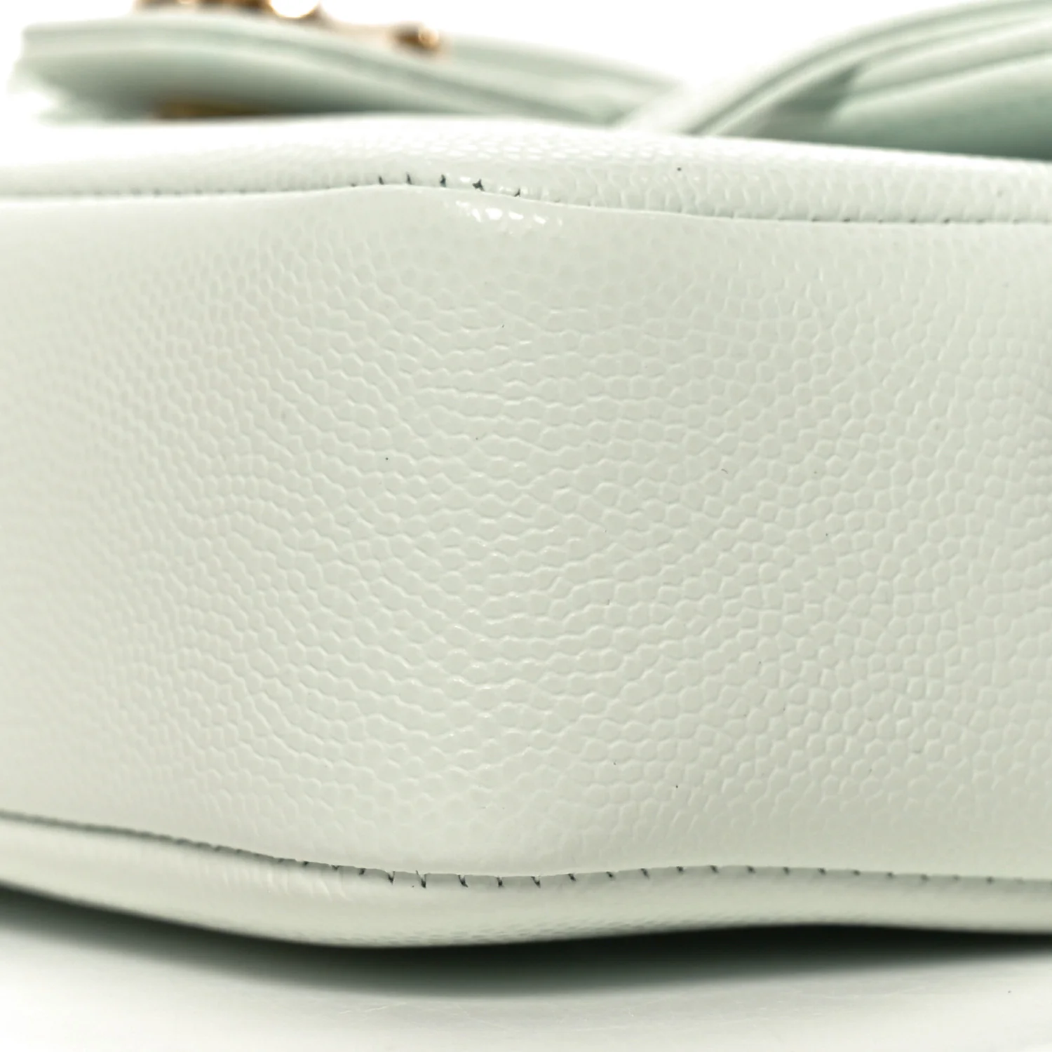 Shiny Caviar Mini Preppy Coco Shoulder Bag Light Blue - Top Club