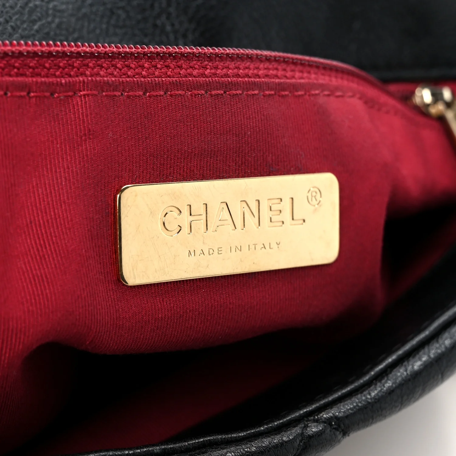 Shiny Goatskin Quilted Large Chanel 19 Flap Black - Top Club