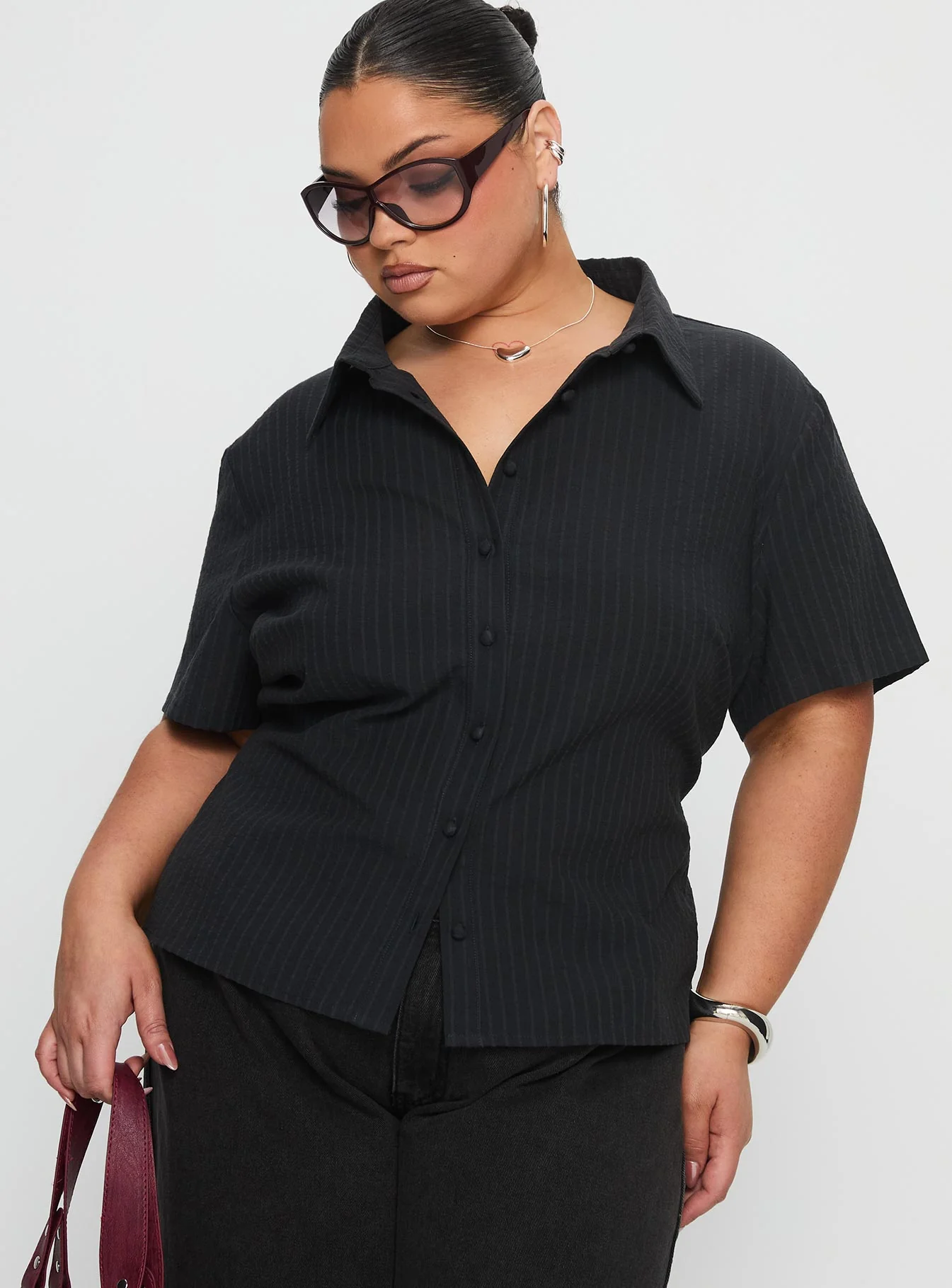 Arnica Top Black Stripe Curve