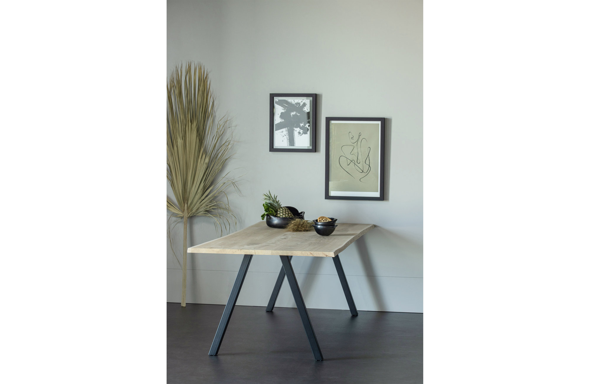 WOOOD boomstamtafel Tablo eiken 199x90 [fsc] Tablo Tafel Boomstam Eiken 199x90 [fsc] - Alkmaar poot