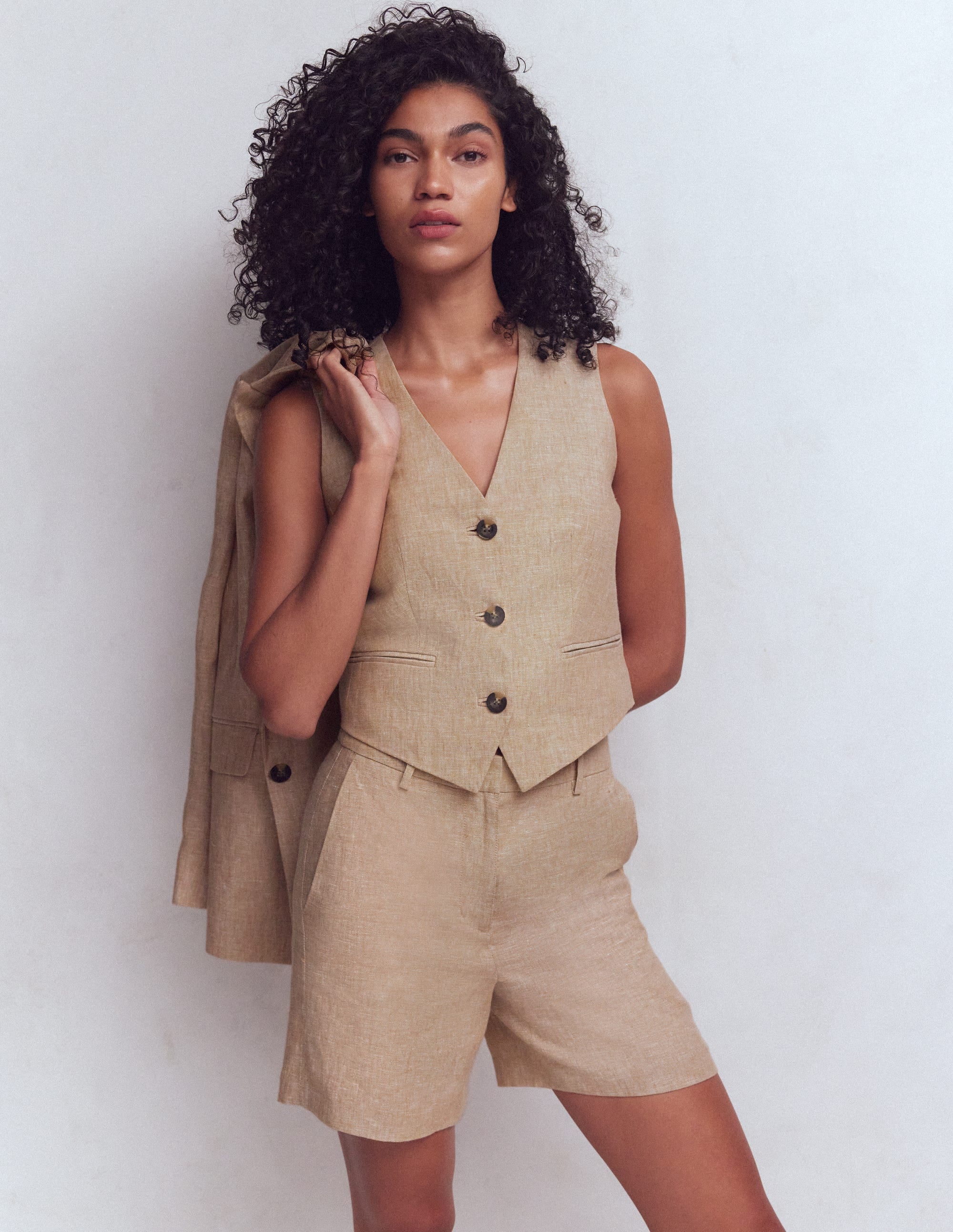 Belgravia Leinenshorts-Amphore Chambray