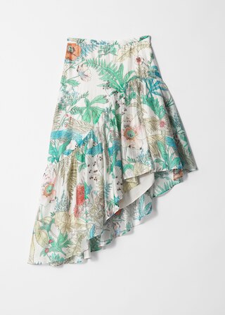 & Other Stories ASYMMETRIC RUFFLE MIDI SKIRT