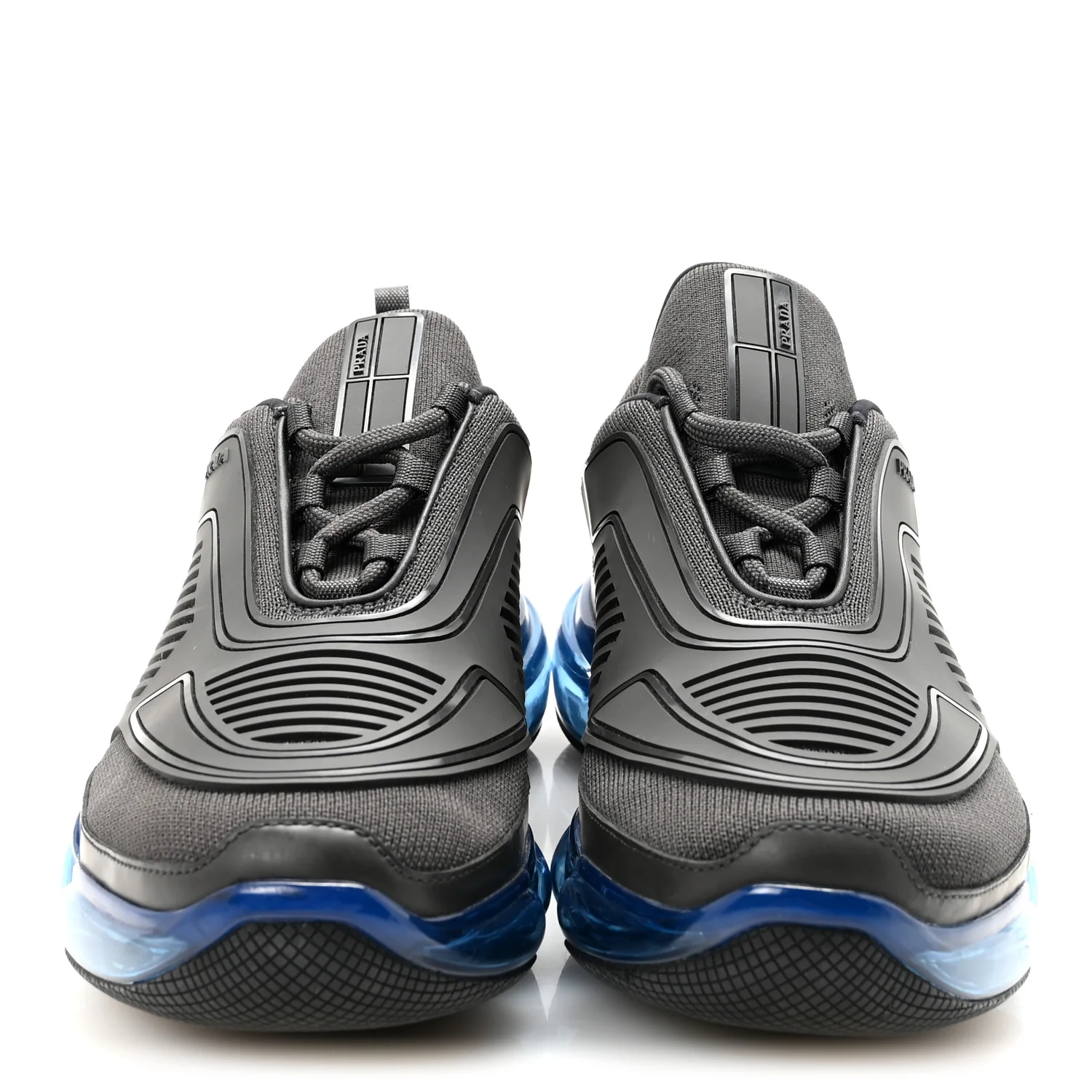 Rubber Knit Fabric Mens Cloudbust Air Sneakers 8.5 Grey Blue - Top Club