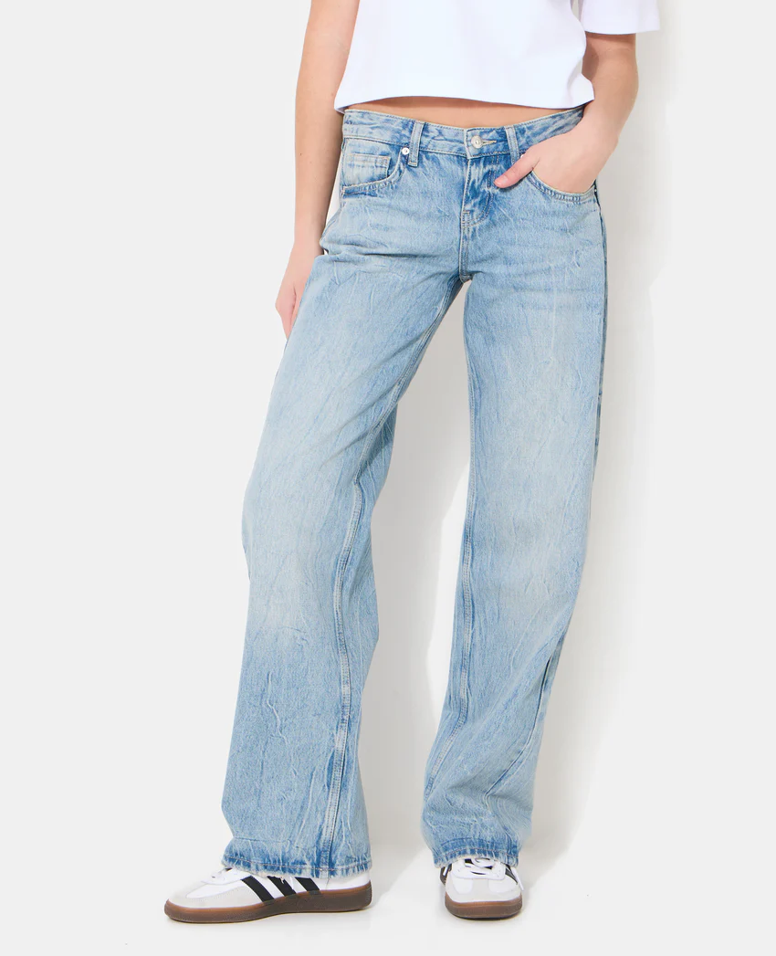 Pimkie Jean straight effet froissé avec étoiles pailletées