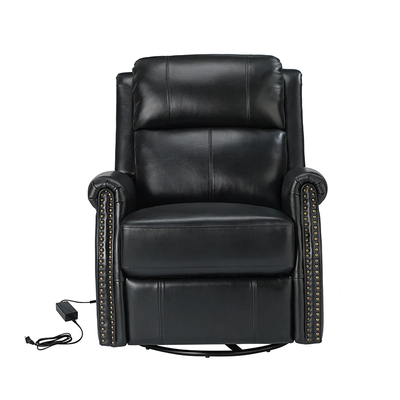 Kaietan Genuine Leather Power Rocking Recliner