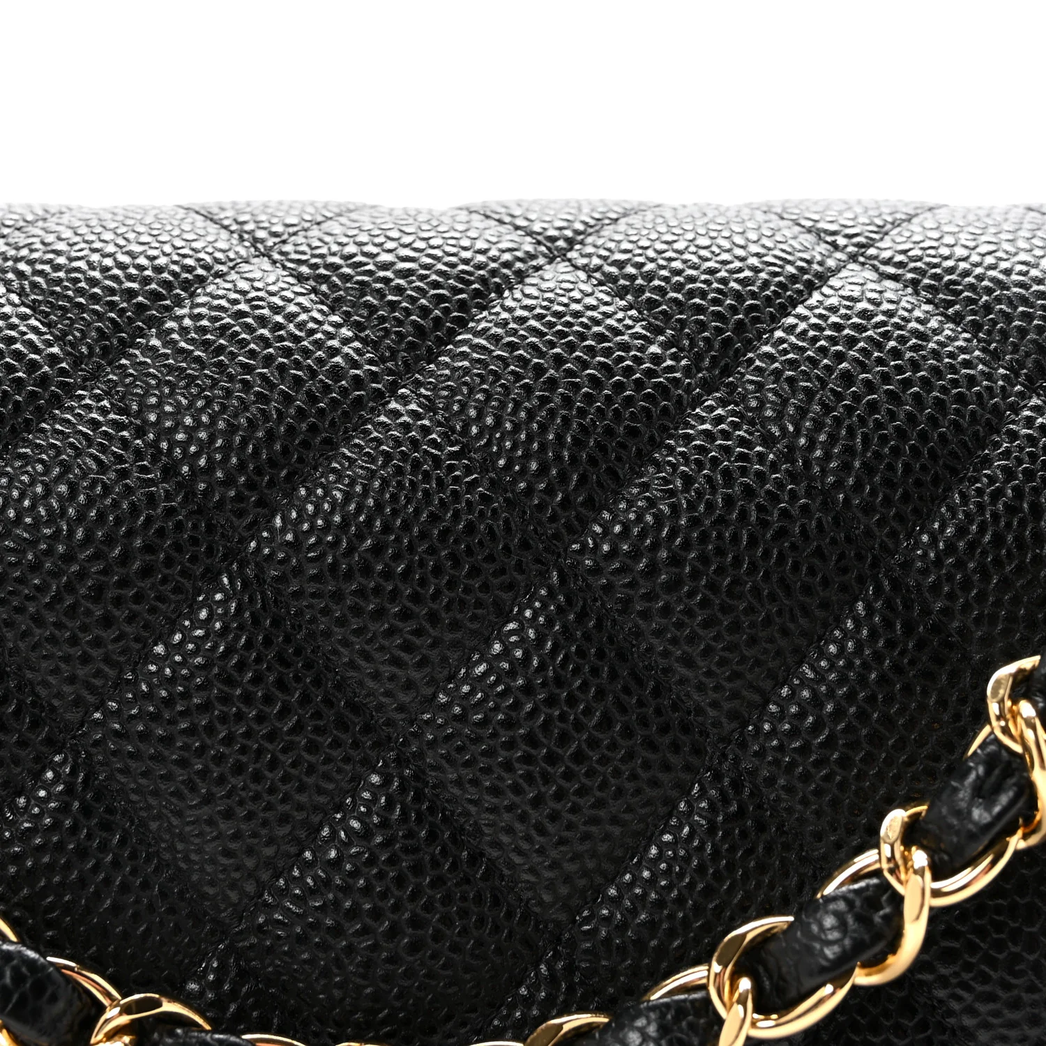 Caviar Quilted Medium Double Flap Black - Top Club
