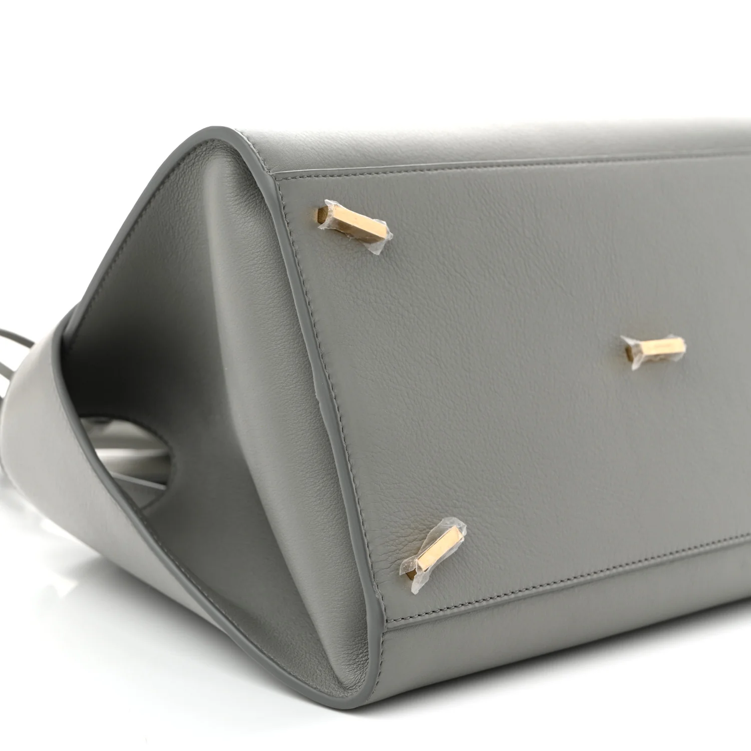 Calfskin Small Hug Bag Ash Grey - Top Club