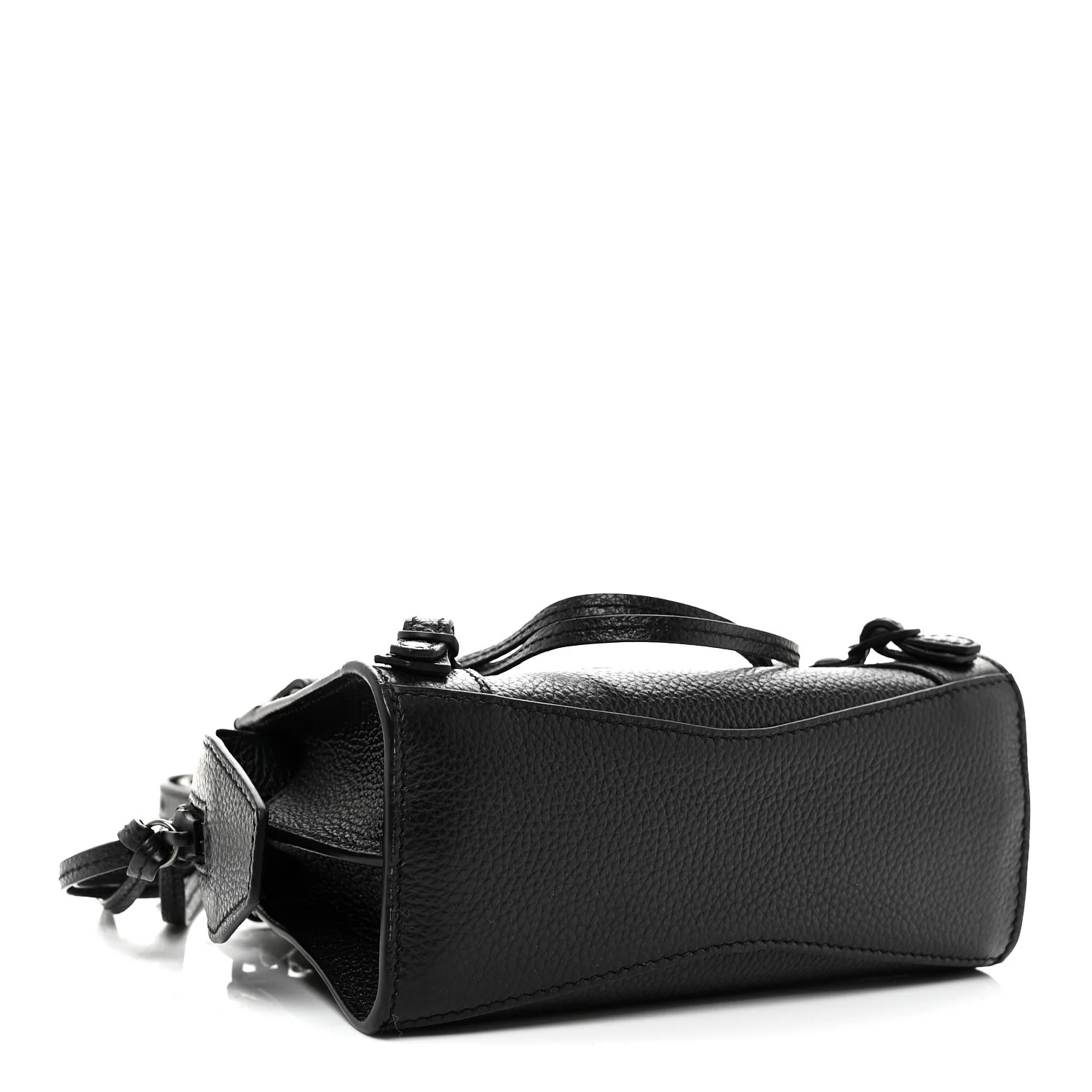 Grained Calfskin Neo Classic Black Hardware Nano City Crossbody Black - Top Club