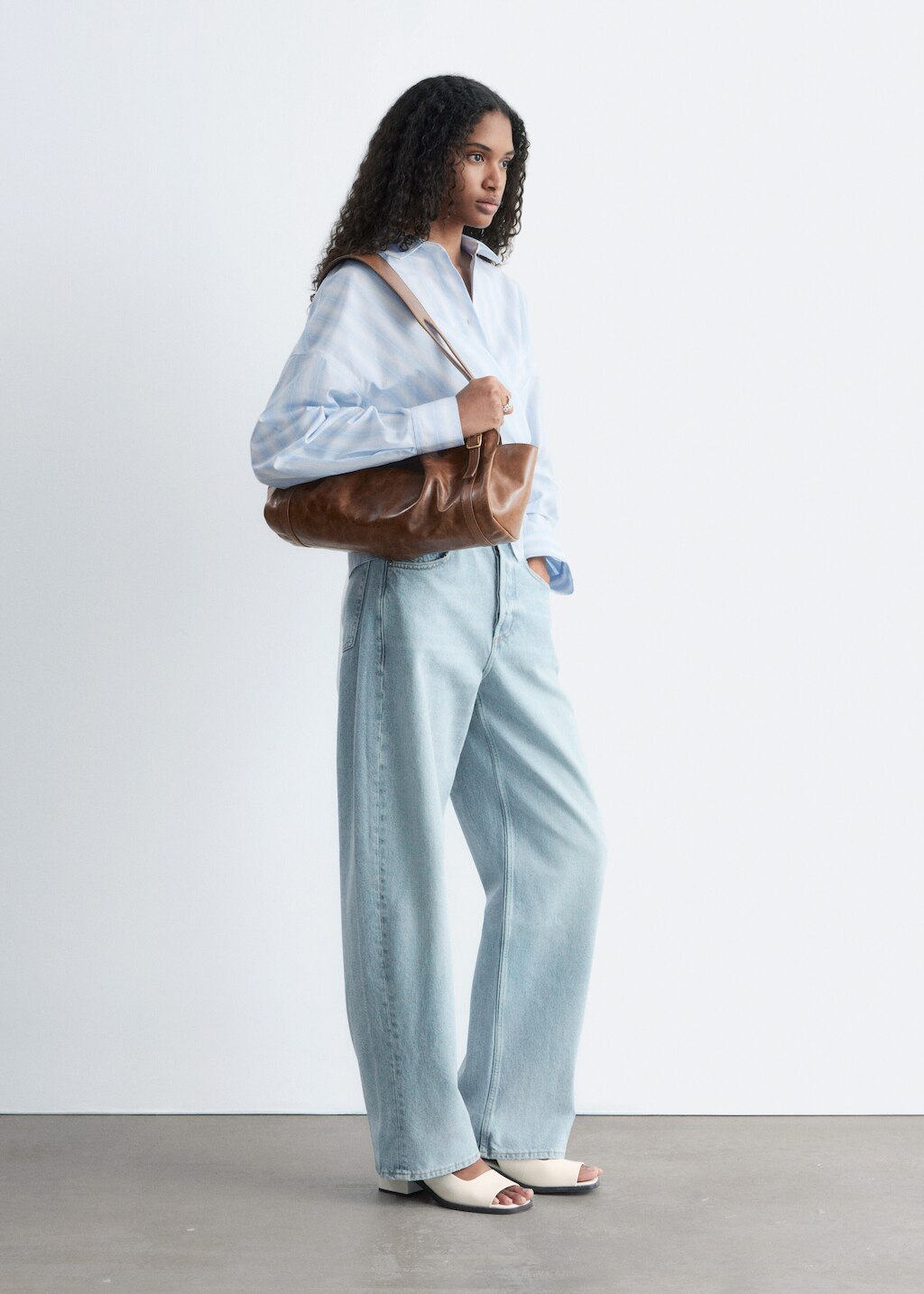 & Other Stories TIE-WAIST COTTON SHIRT