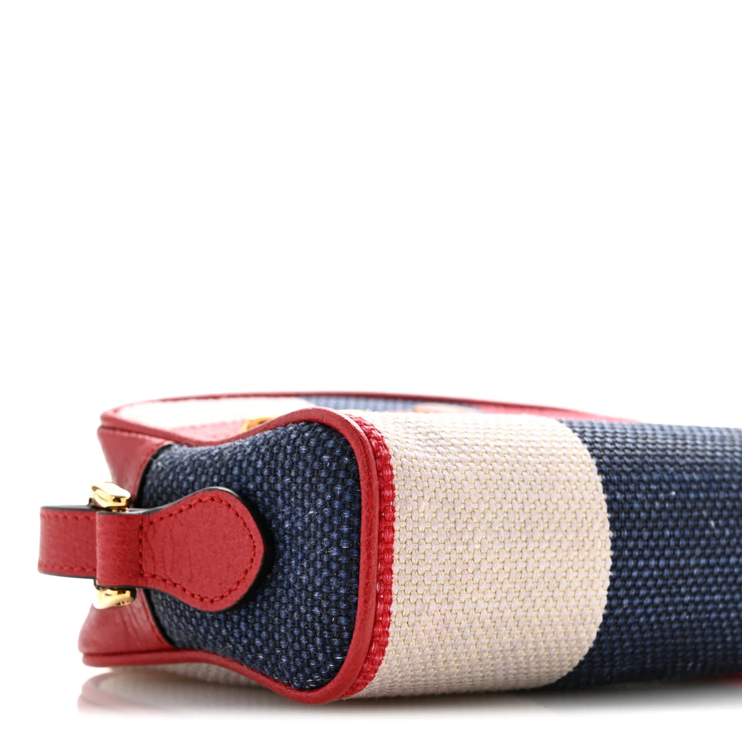 Canvas Sylvie Stripe Mini Ophidia Camera Bag Mystic White Hibiscus Red Maritime - Top Club