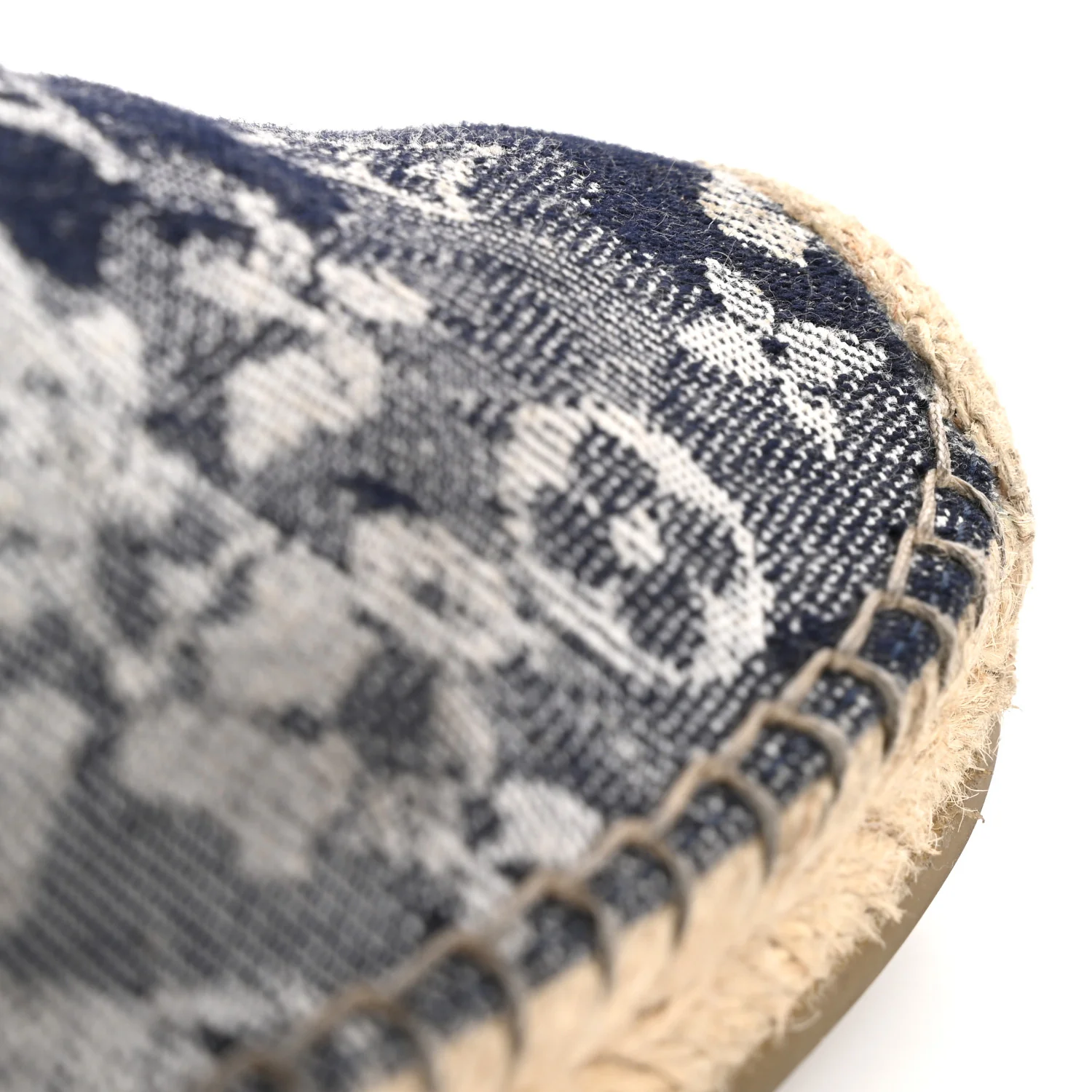 Monogram Denim Espadrille Flats 8.5 Blue - Top Club