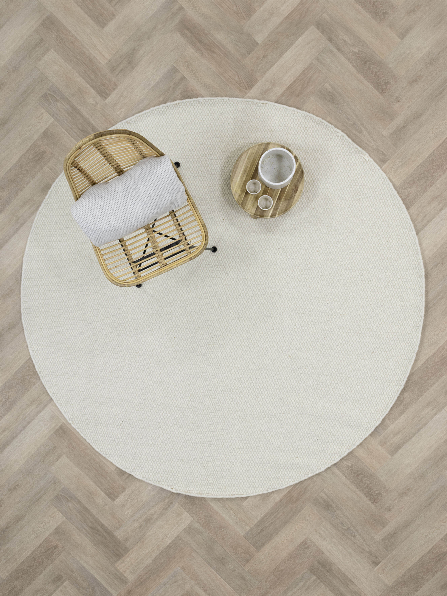 Vloerkleed Teppe white Ø200 cm