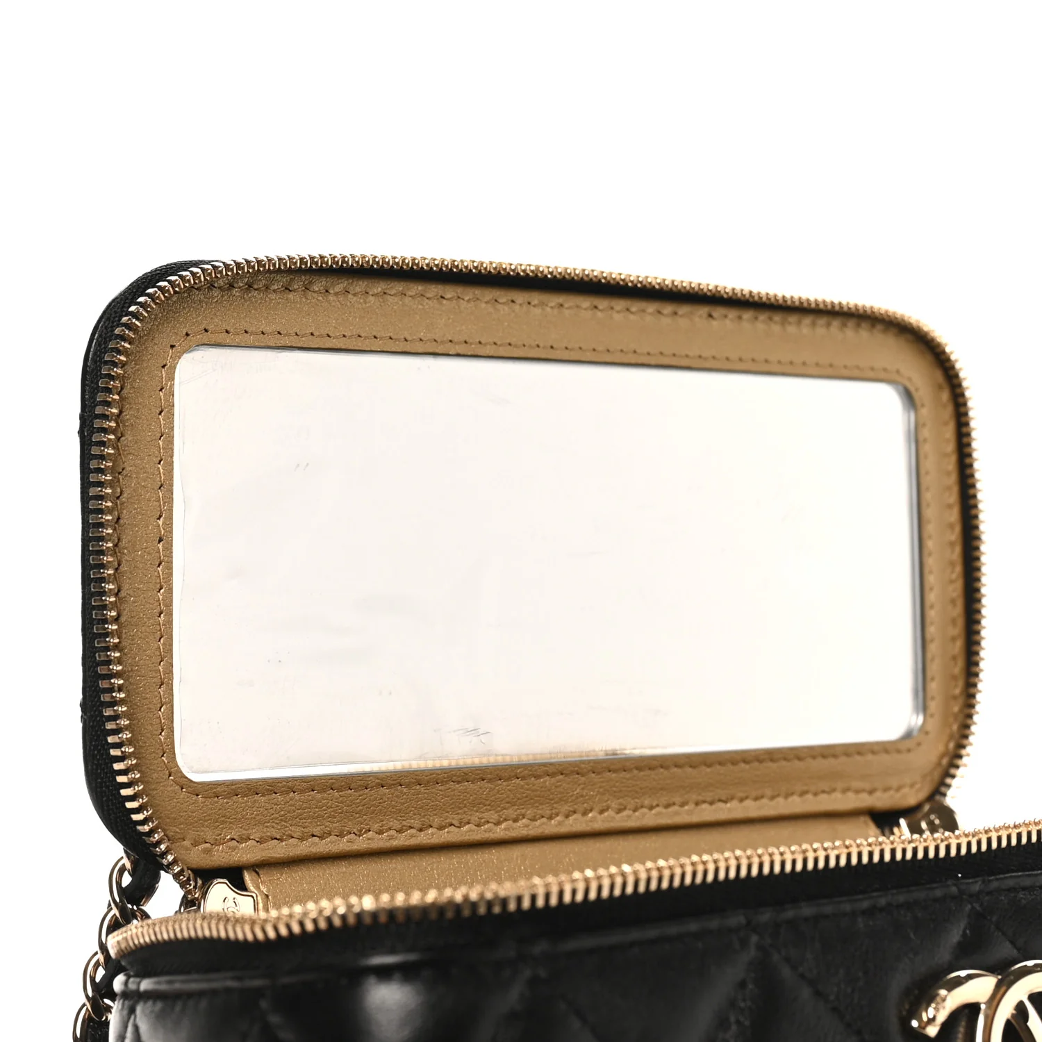 Lambskin Quilted Small CC Vanity Case Black - Top Club