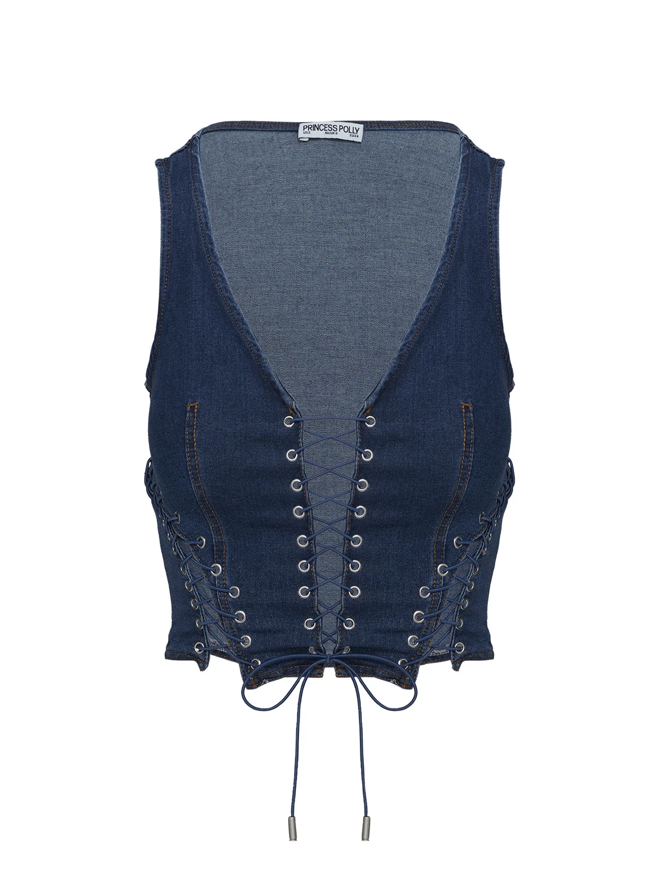 Edenette Top Mid Blue Wash