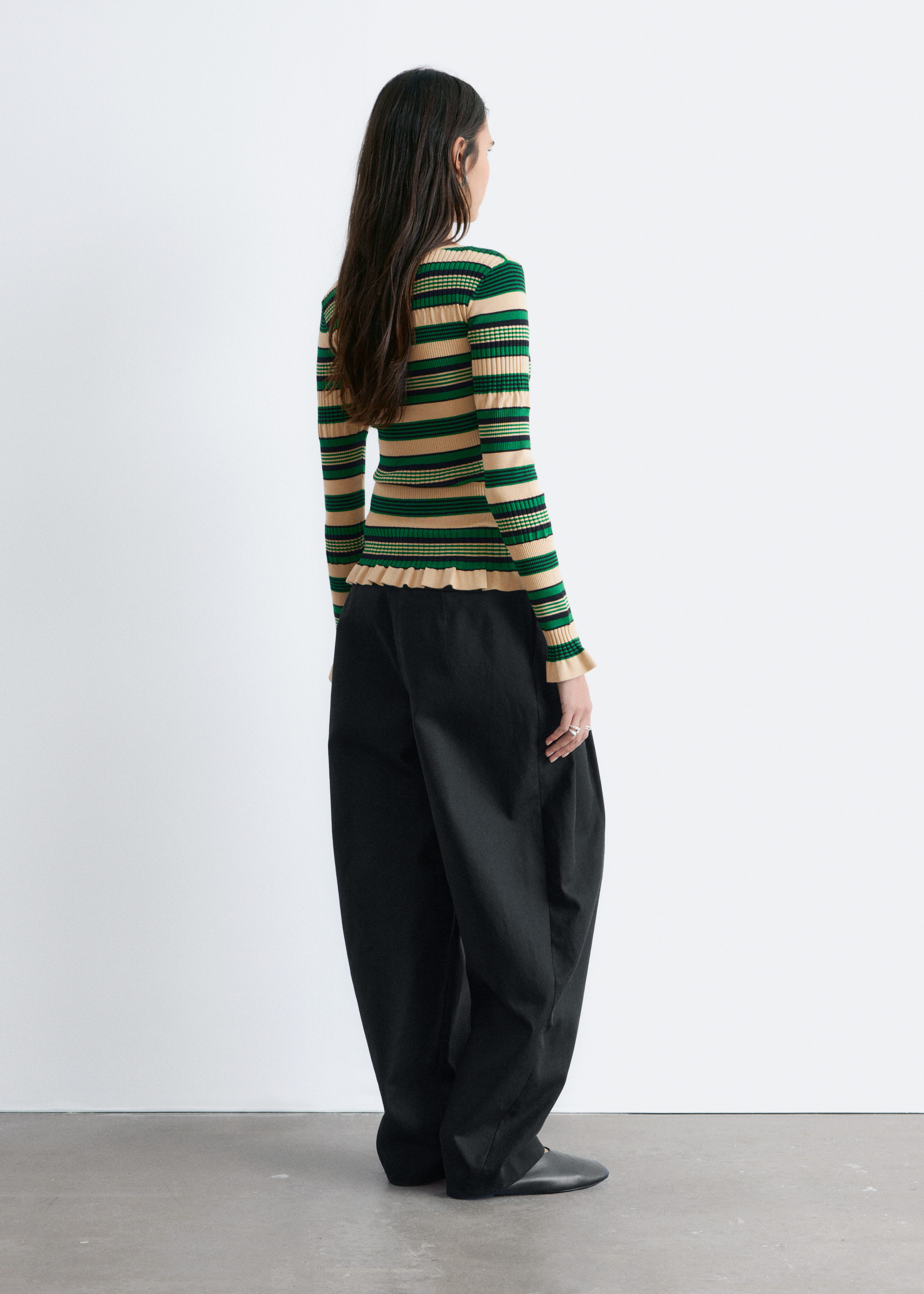 & Other Stories LONG-SLEEVE RIBBED TOP
