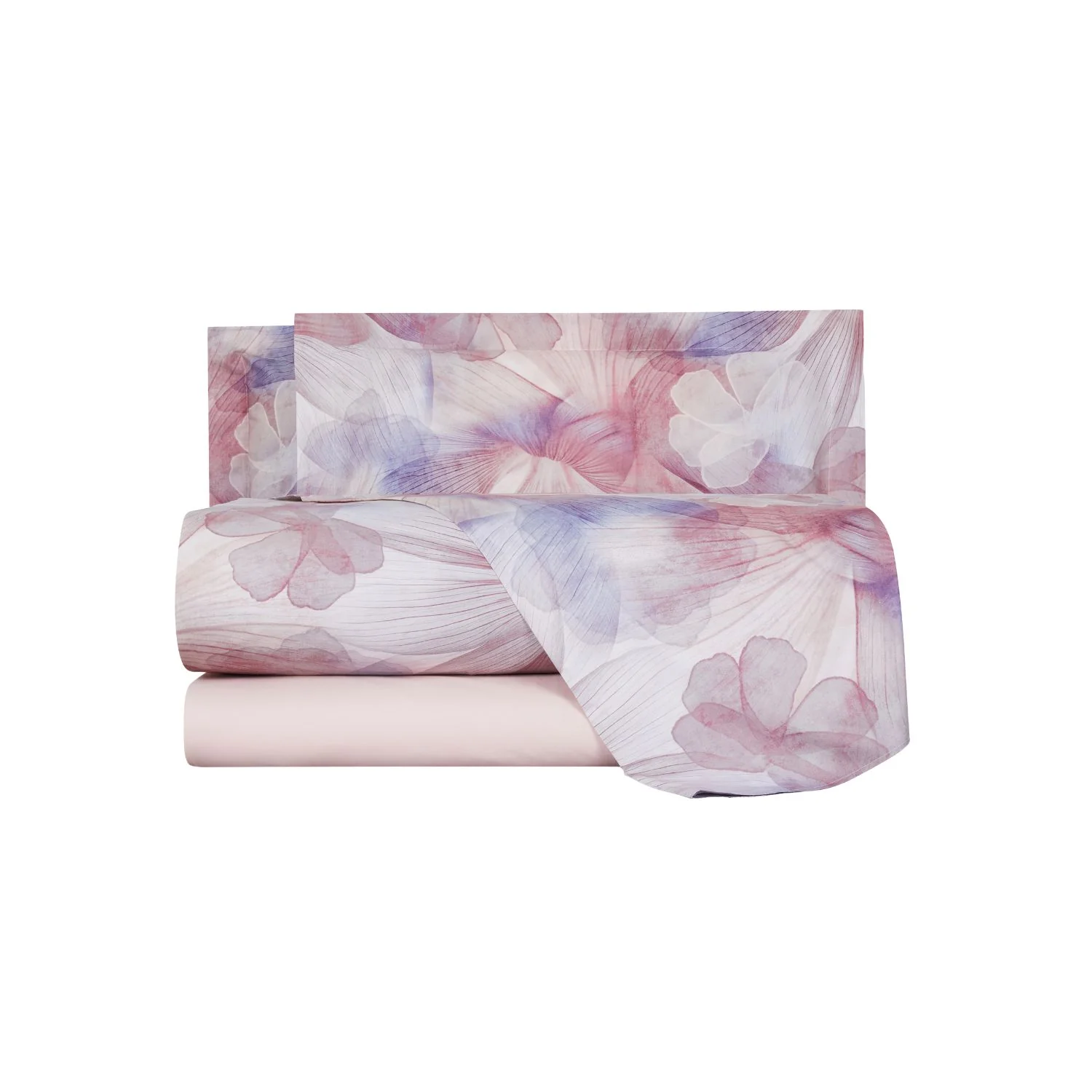 Completo Lenzuola In Percalle Vanishing Flower Matrimoniale